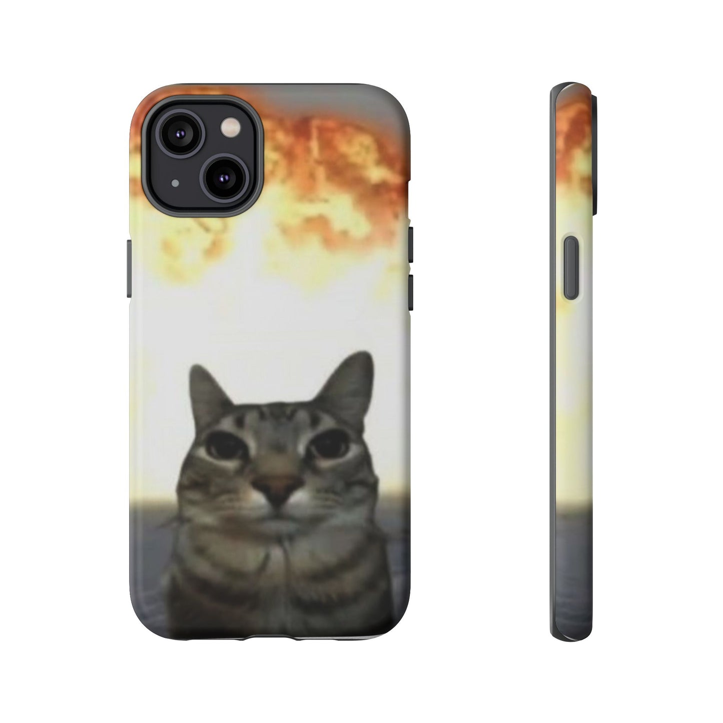 Cat-Themed Phone Case with Explosive Background, Tough Cases for Pet Lovers, Unique Gift for Cat Owners, Funny Animal Accessories, [...]