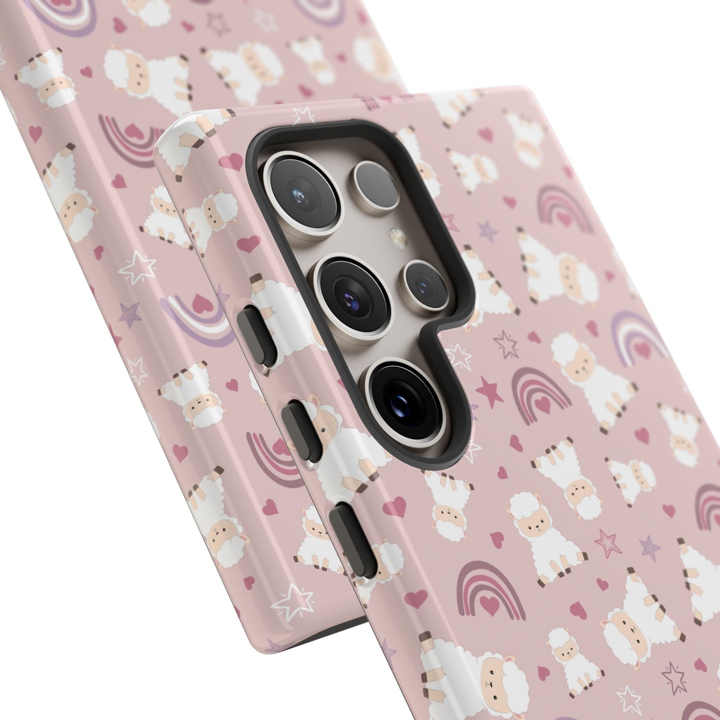 Cute Pastel Phone Case with Teddy Bears and Rainbows, Durable Phone Cover, Trendy Mobile Accessory, Gifts for Her, Birthday Must-Have