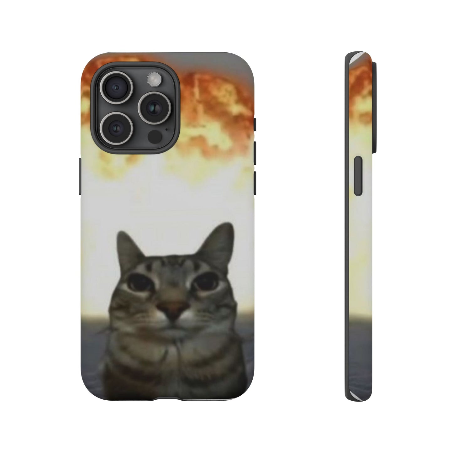 Cat-Themed Phone Case with Explosive Background, Tough Cases for Pet Lovers, Unique Gift for Cat Owners, Funny Animal Accessories, [...]