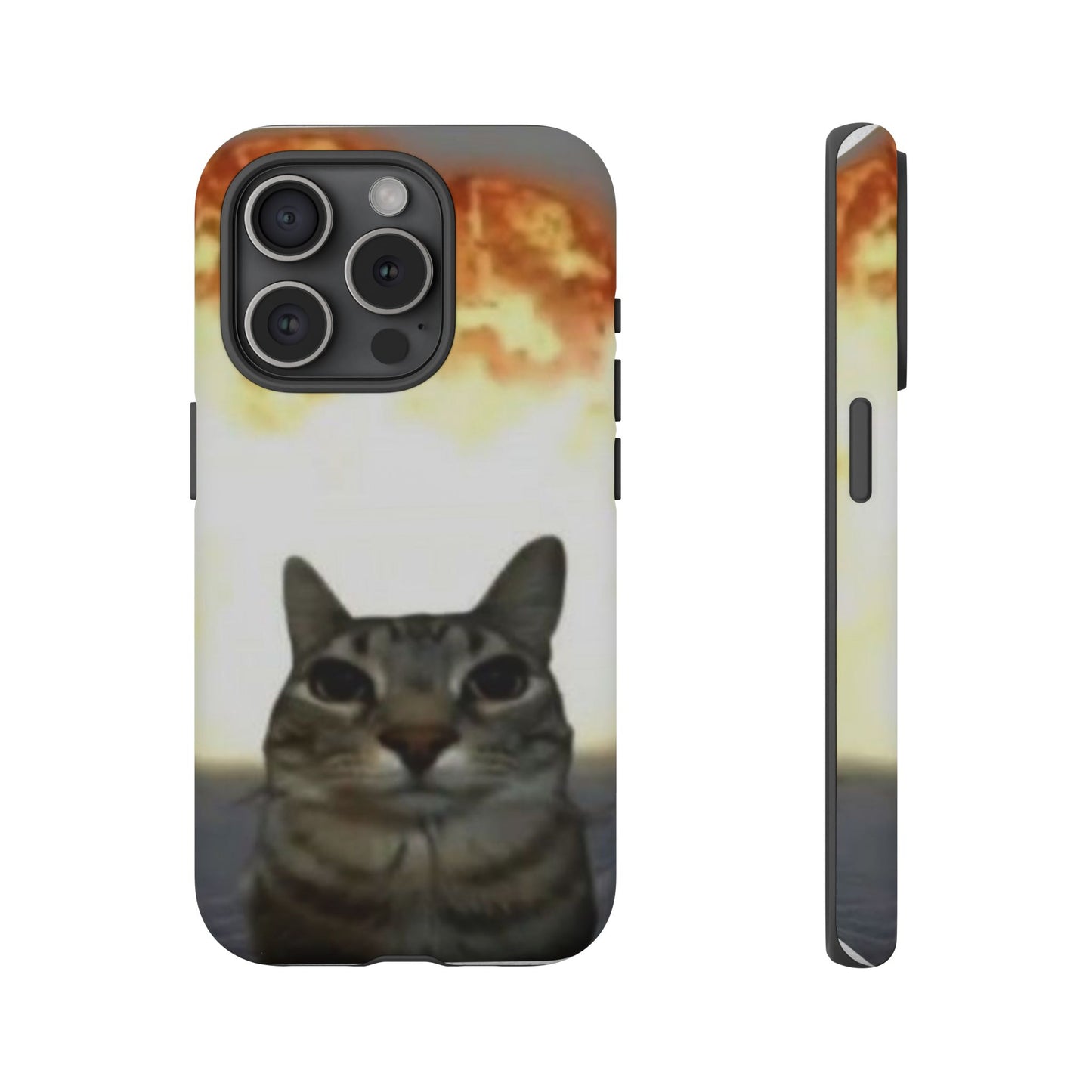 Cat-Themed Phone Case with Explosive Background, Tough Cases for Pet Lovers, Unique Gift for Cat Owners, Funny Animal Accessories, [...]