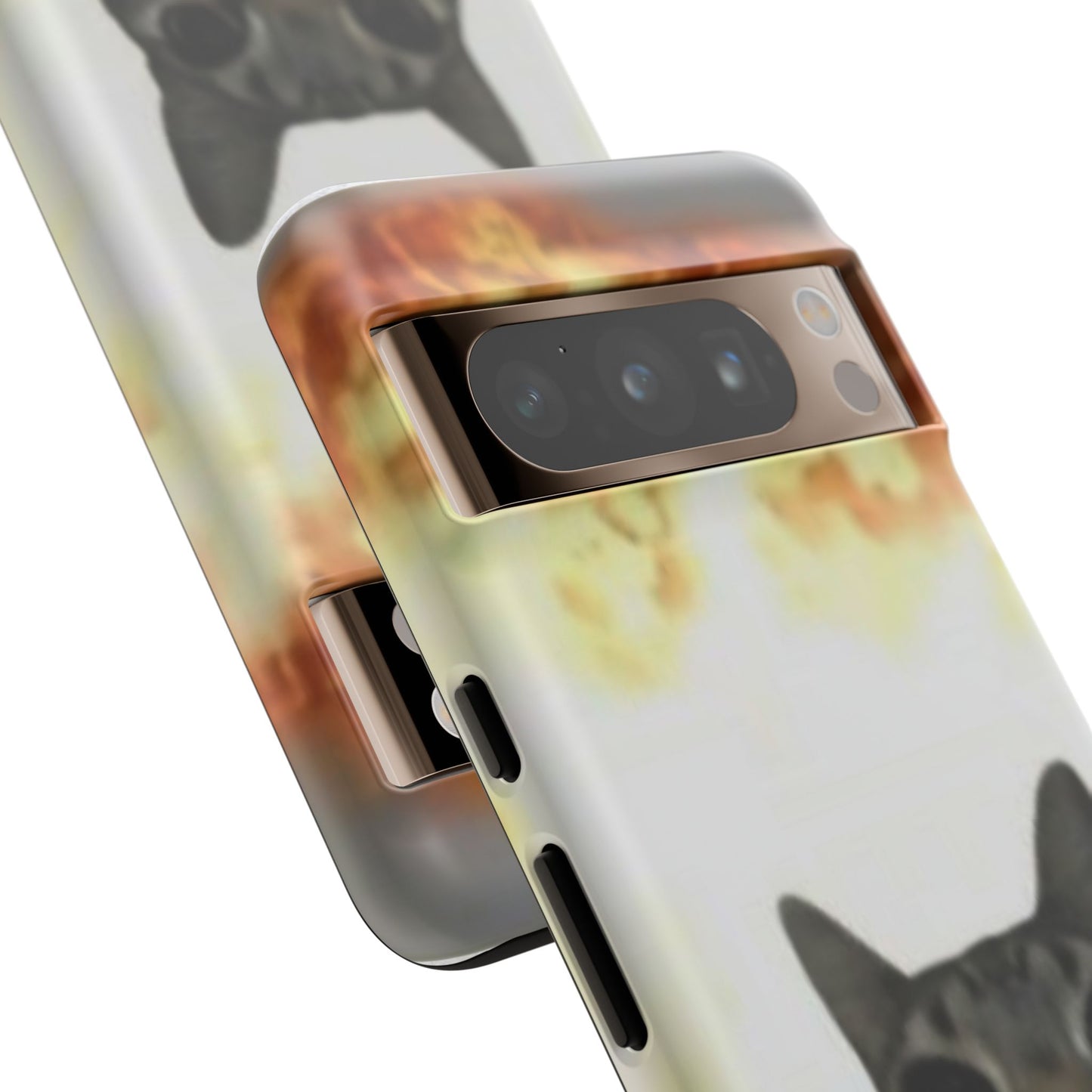 Cat-Themed Phone Case with Explosive Background, Tough Cases for Pet Lovers, Unique Gift for Cat Owners, Funny Animal Accessories, [...]