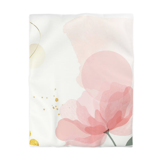 Floral Microfiber Duvet Cover - Soft, Colorful Bedding for Spring, Flower Decor, Bedroom Makeover, Gift for Her