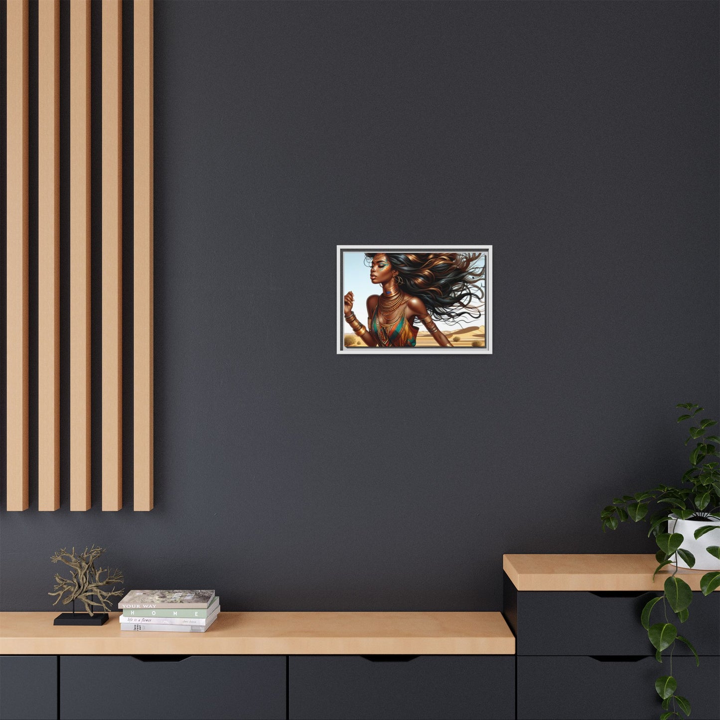 Framed Matte Canvas Art Print - Bohemian Elegance for Home Decor, African Woman Portrait, Gift for Art Lovers, Wall Decoration, [...]