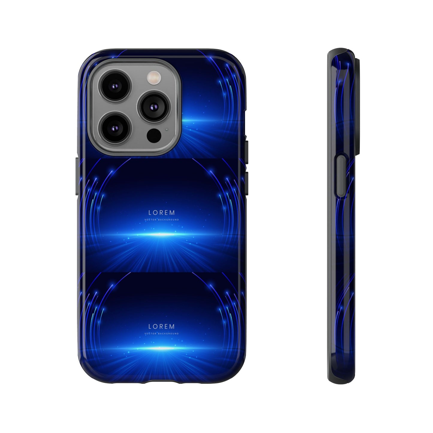 Tough Cases: Blue Lightwave Phone Case, Stylish Mobile Cover, Durable Protective Case, Gift for Tech Lovers, Trendy Gadget Accessory