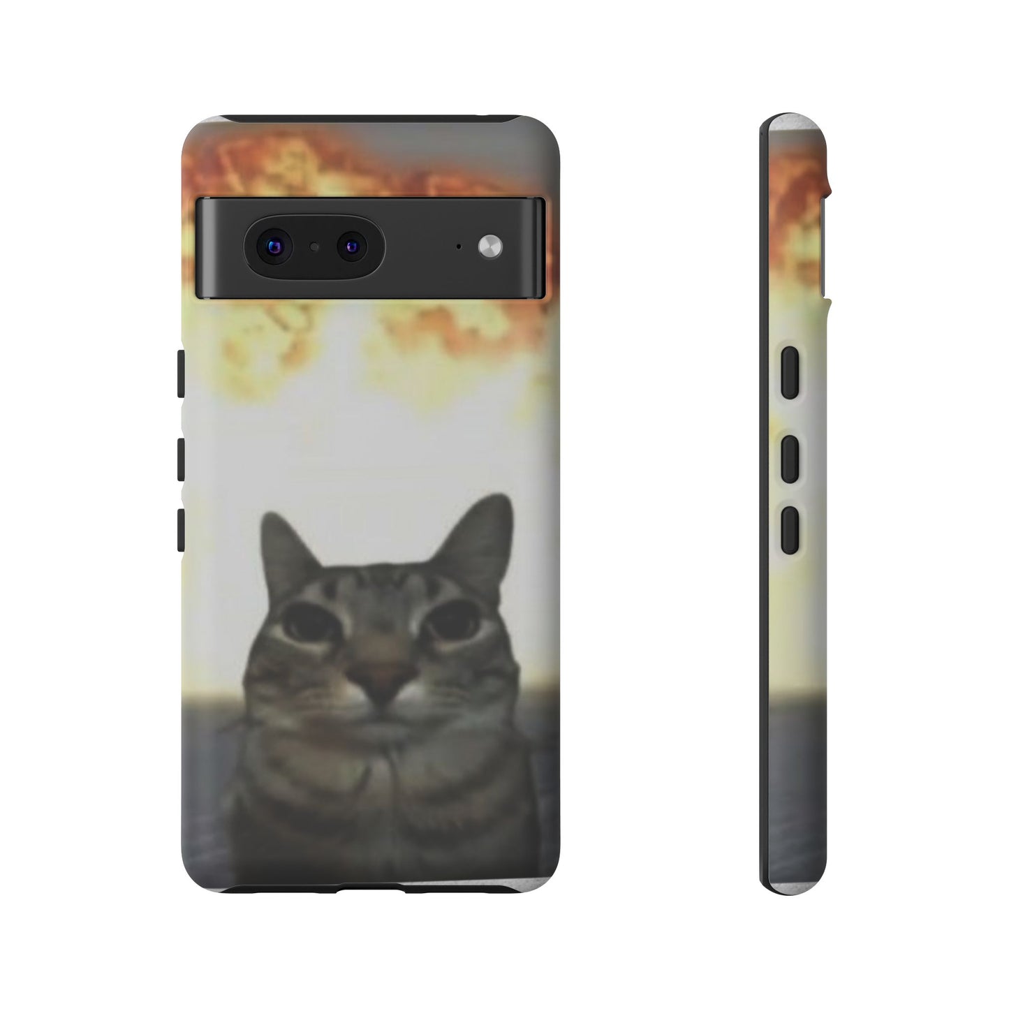 Cat-Themed Phone Case with Explosive Background, Tough Cases for Pet Lovers, Unique Gift for Cat Owners, Funny Animal Accessories, [...]