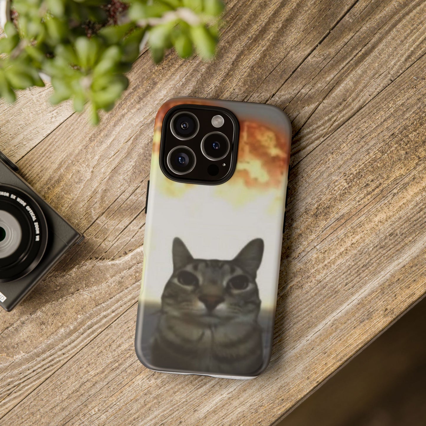 Cat-Themed Phone Case with Explosive Background, Tough Cases for Pet Lovers, Unique Gift for Cat Owners, Funny Animal Accessories, [...]