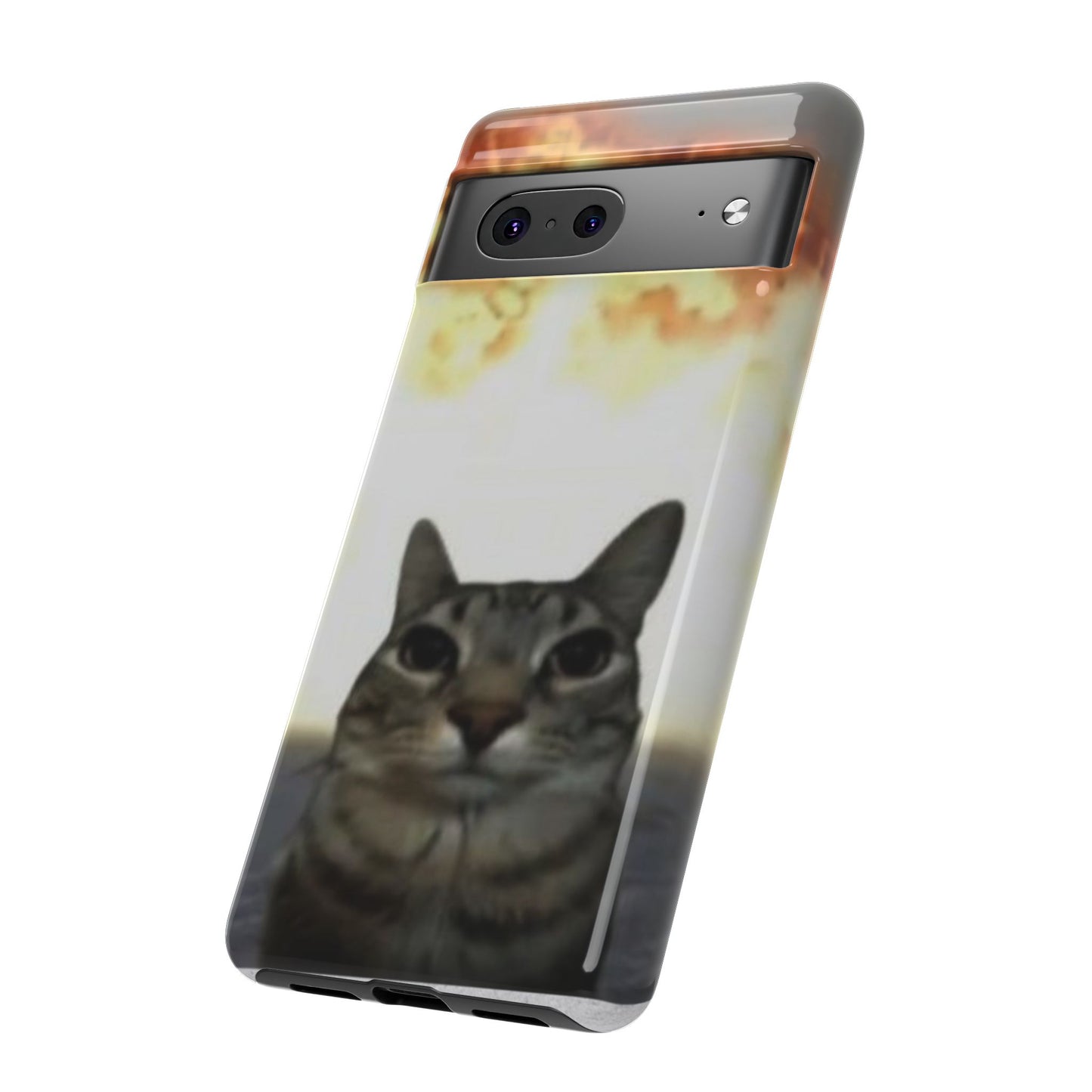 Cat-Themed Phone Case with Explosive Background, Tough Cases for Pet Lovers, Unique Gift for Cat Owners, Funny Animal Accessories, [...]