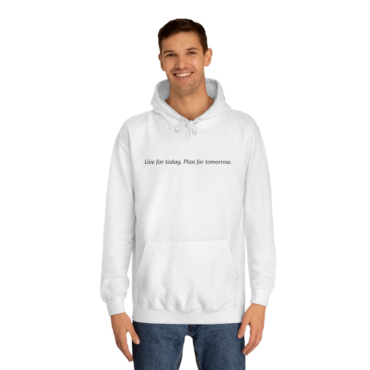 Unisex College Hoodie with Inspirational Quote | Comfortable, Casual Wear for Graduates, Back to School, Gift Idea, Cozy Style
