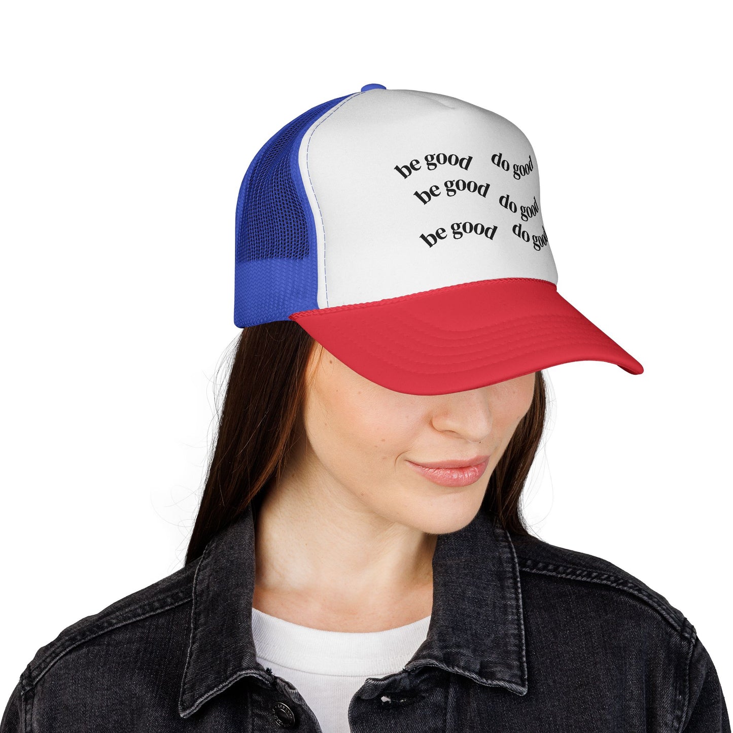 Inspirational Trucker Cap - Motivational Hat for Everyday Wear, Great Gift for Friends, Be Good Do Good Design