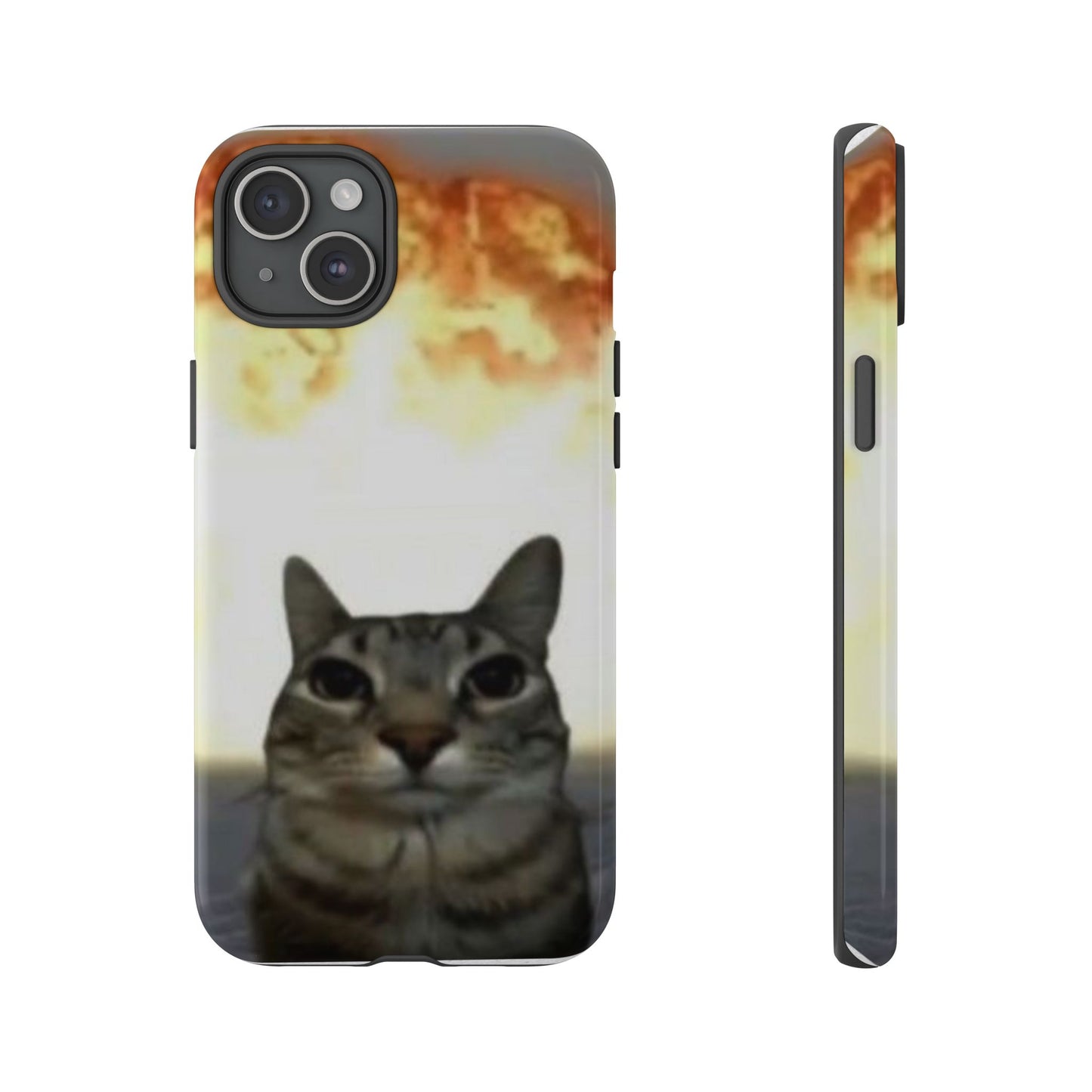 Cat-Themed Phone Case with Explosive Background, Tough Cases for Pet Lovers, Unique Gift for Cat Owners, Funny Animal Accessories, [...]