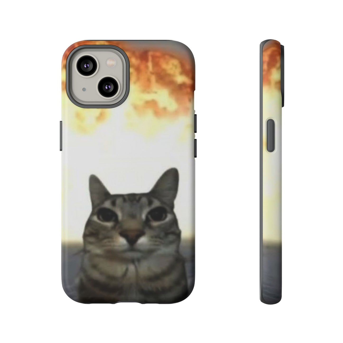 Cat-Themed Phone Case with Explosive Background, Tough Cases for Pet Lovers, Unique Gift for Cat Owners, Funny Animal Accessories, [...]