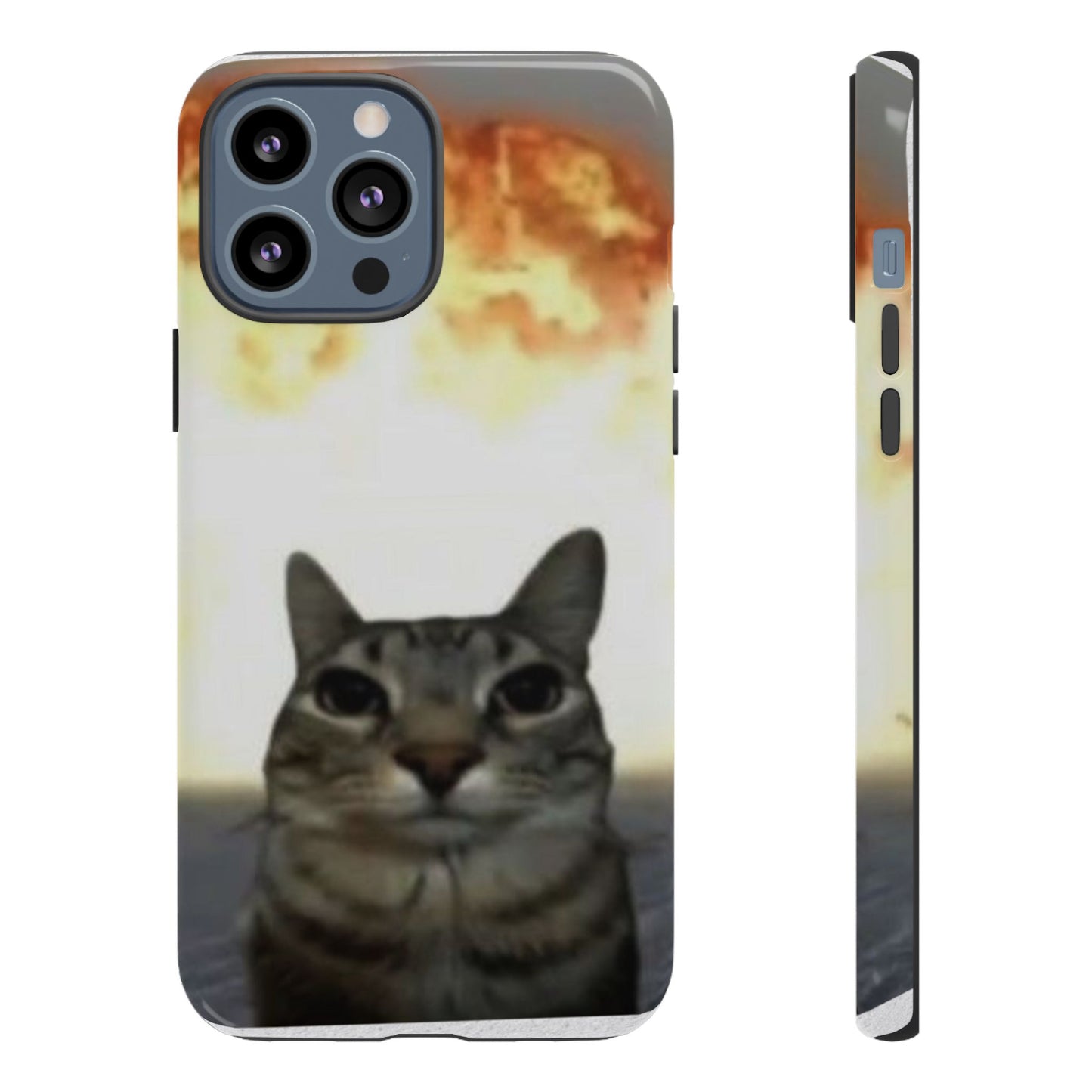 Cat-Themed Phone Case with Explosive Background, Tough Cases for Pet Lovers, Unique Gift for Cat Owners, Funny Animal Accessories, [...]