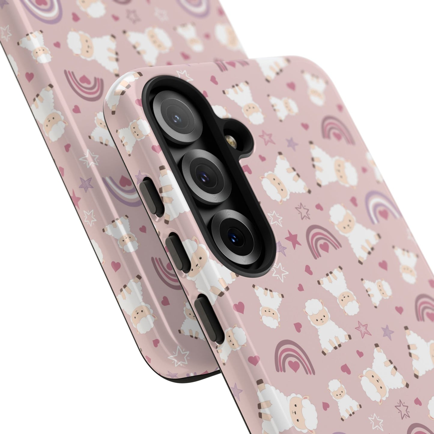 Cute Pastel Phone Case with Teddy Bears and Rainbows, Durable Phone Cover, Trendy Mobile Accessory, Gifts for Her, Birthday Must-Have