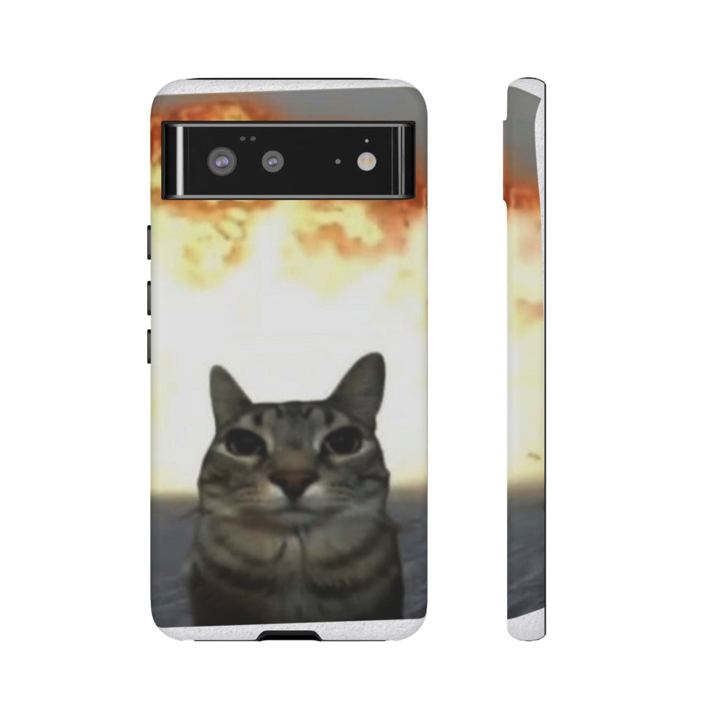 Cat-Themed Phone Case with Explosive Background, Tough Cases for Pet Lovers, Unique Gift for Cat Owners, Funny Animal Accessories, [...]
