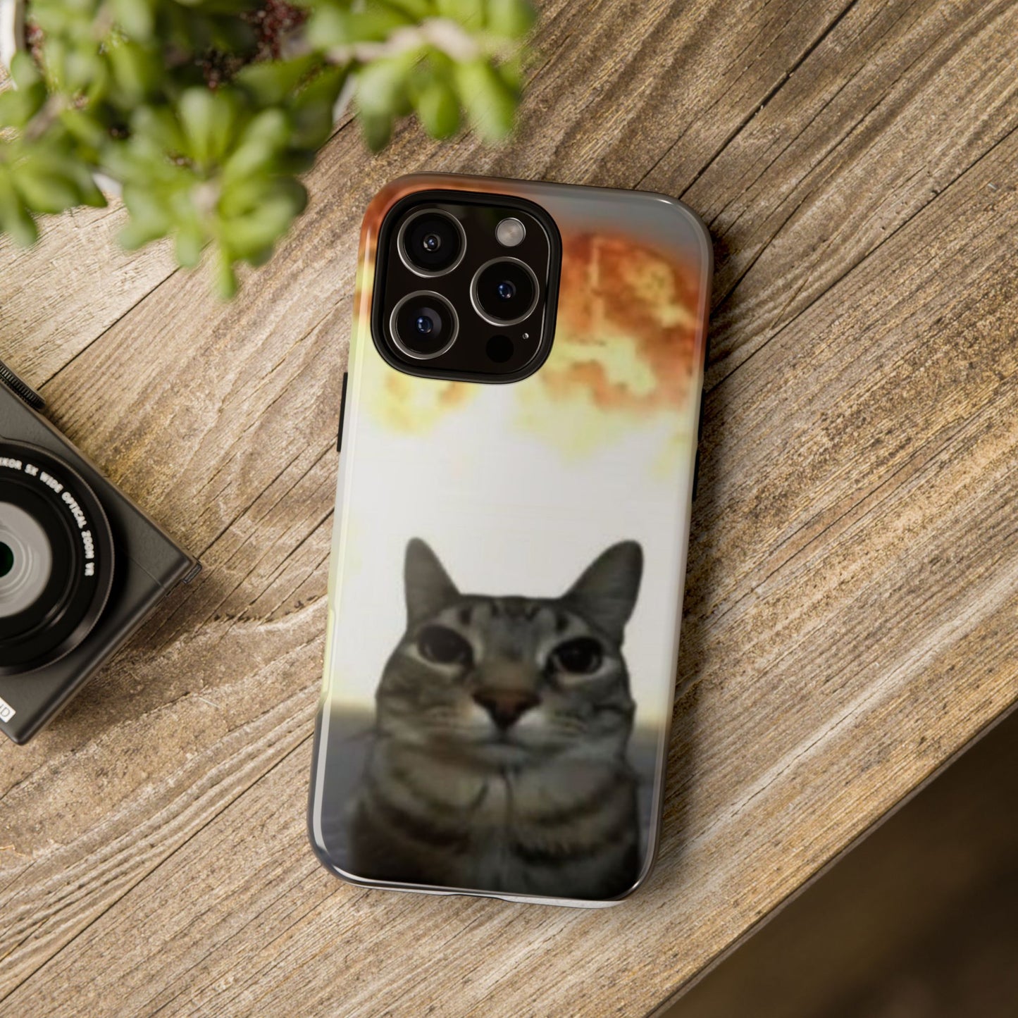 Cat-Themed Phone Case with Explosive Background, Tough Cases for Pet Lovers, Unique Gift for Cat Owners, Funny Animal Accessories, [...]