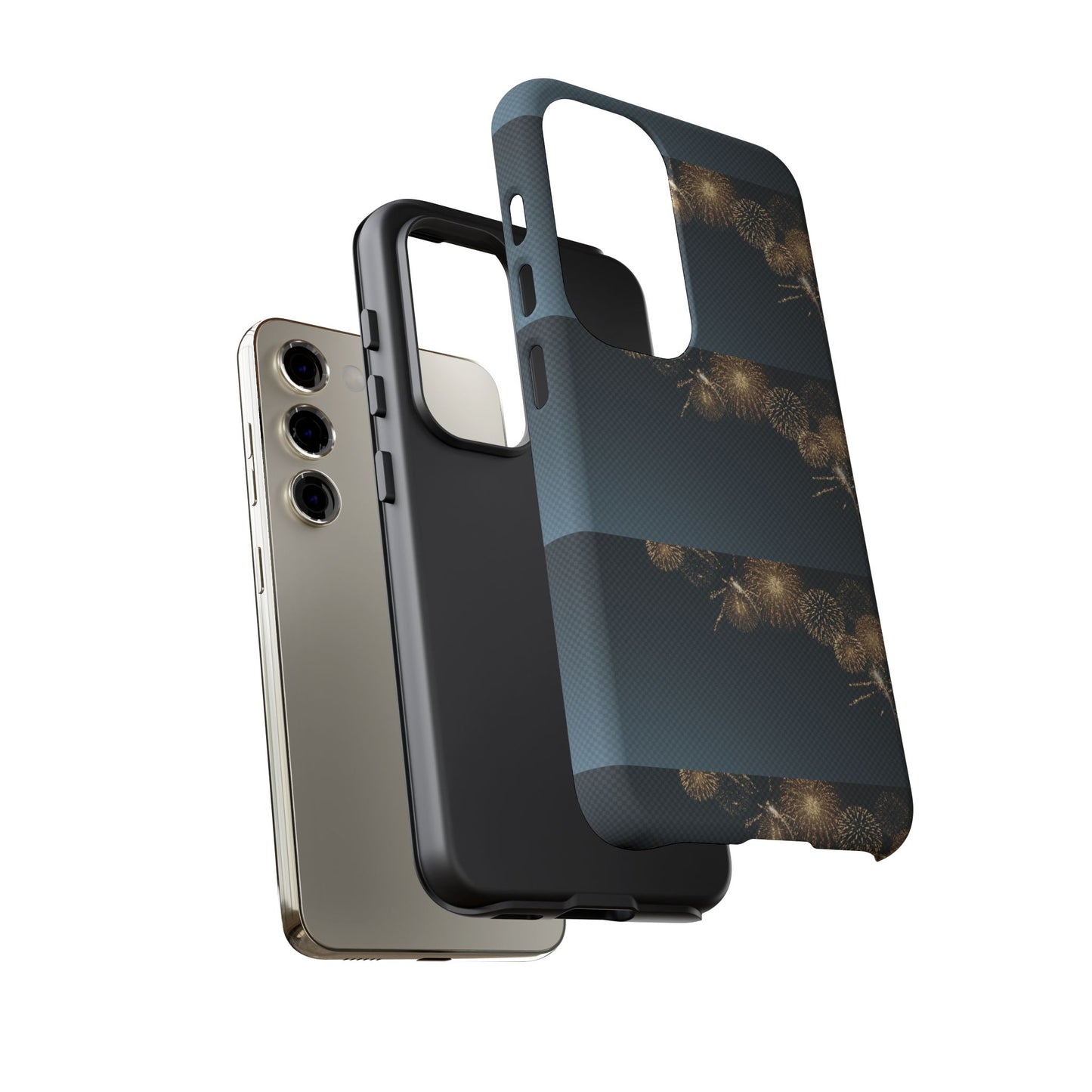 Elegant Fireworks Phone Case, Tough Phone Cover, Holiday Gift, Customizable Case, Premium Protection, Unique Design