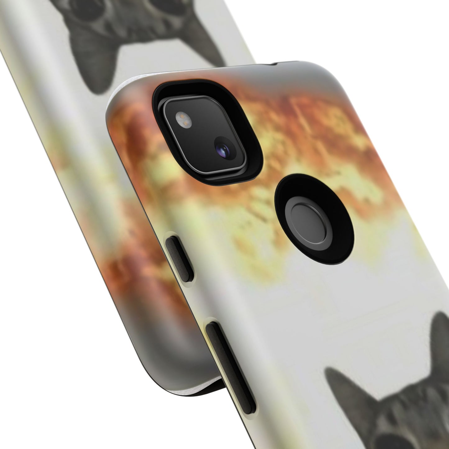 Cat-Themed Phone Case with Explosive Background, Tough Cases for Pet Lovers, Unique Gift for Cat Owners, Funny Animal Accessories, [...]
