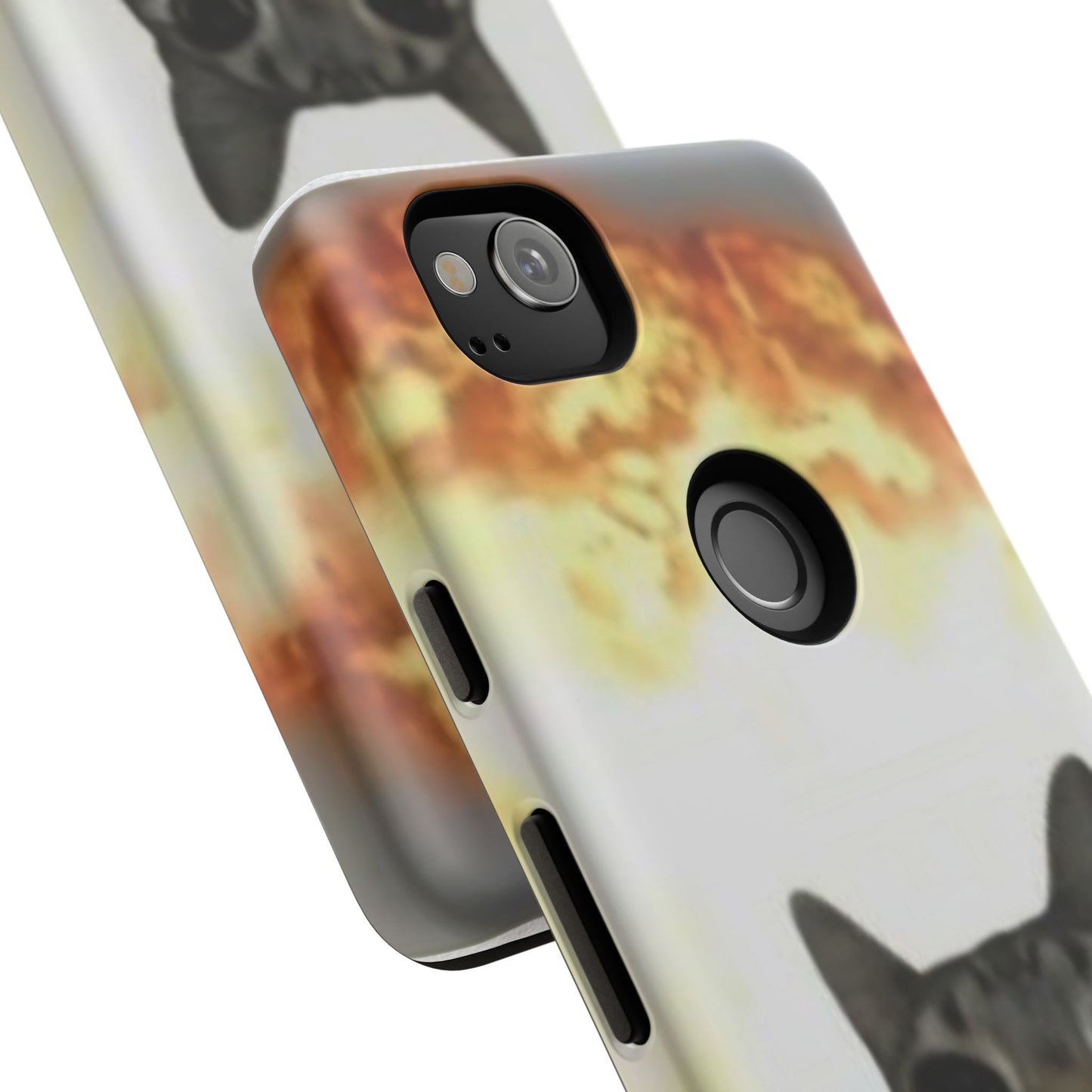 Cat-Themed Phone Case with Explosive Background, Tough Cases for Pet Lovers, Unique Gift for Cat Owners, Funny Animal Accessories, [...]