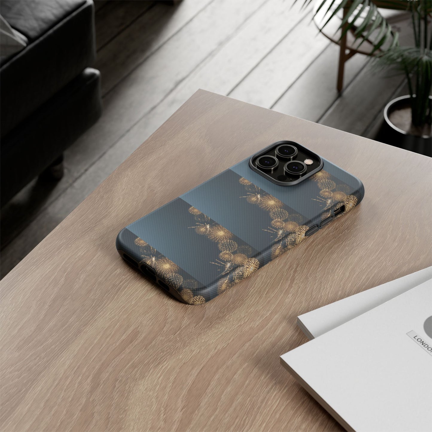 Elegant Fireworks Phone Case, Tough Phone Cover, Holiday Gift, Customizable Case, Premium Protection, Unique Design
