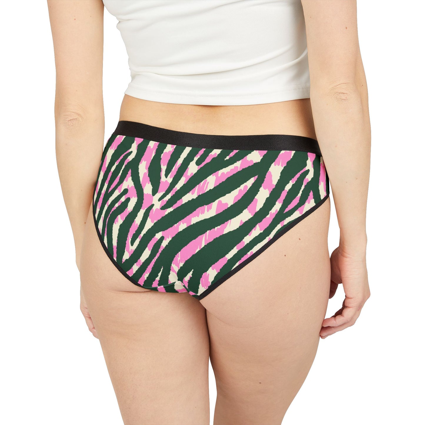 Funky Zebra Print Women's Underwear, Cute Cheeky Panties, Eco-Friendly Lingerie, Gifts for Her, Animal Print Intimates