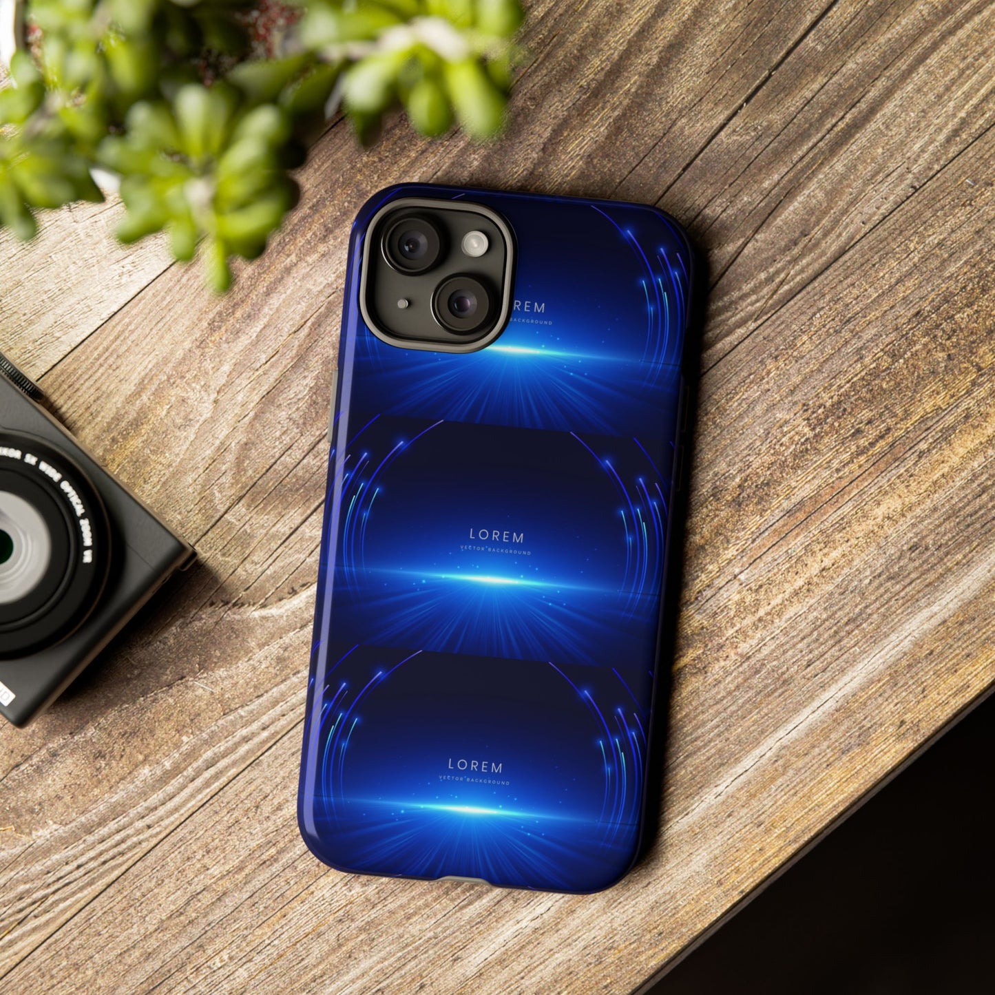Tough Cases: Blue Lightwave Phone Case, Stylish Mobile Cover, Durable Protective Case, Gift for Tech Lovers, Trendy Gadget Accessory