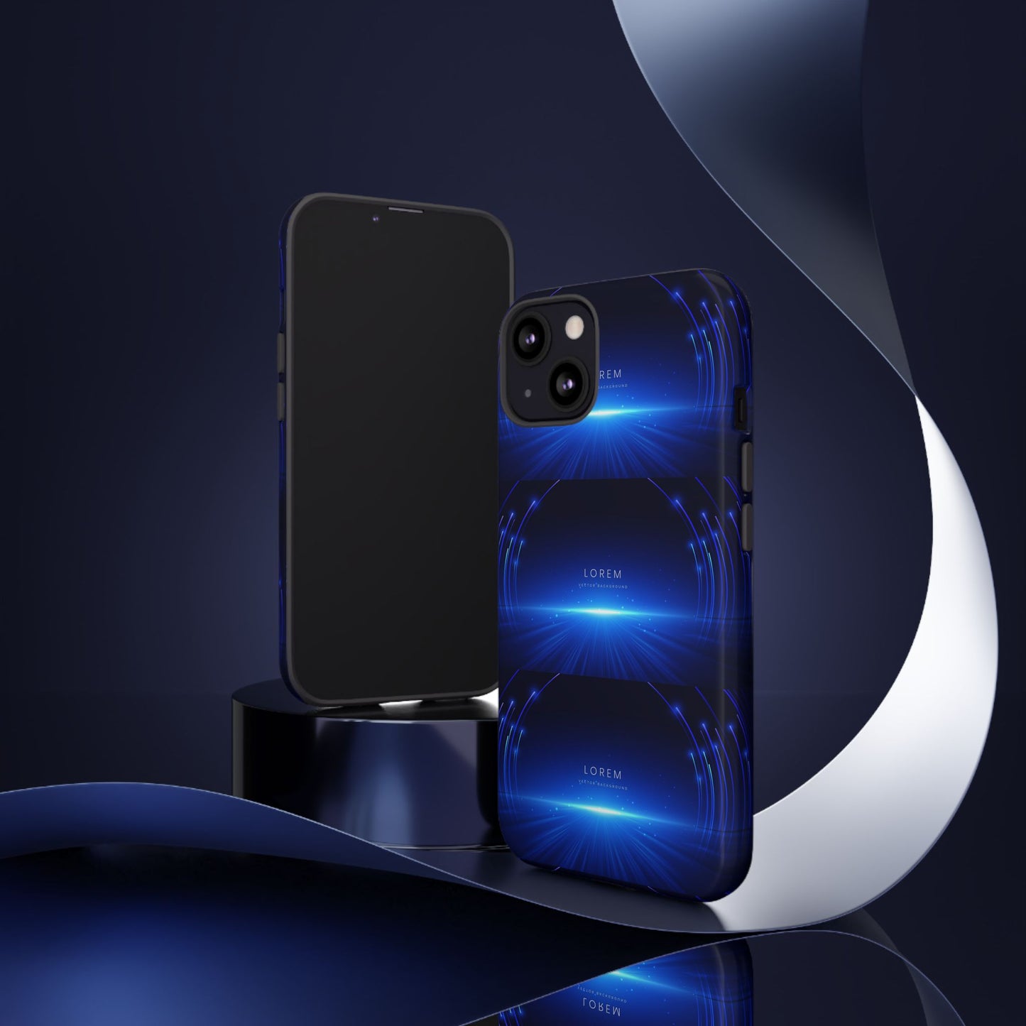 Tough Cases: Blue Lightwave Phone Case, Stylish Mobile Cover, Durable Protective Case, Gift for Tech Lovers, Trendy Gadget Accessory