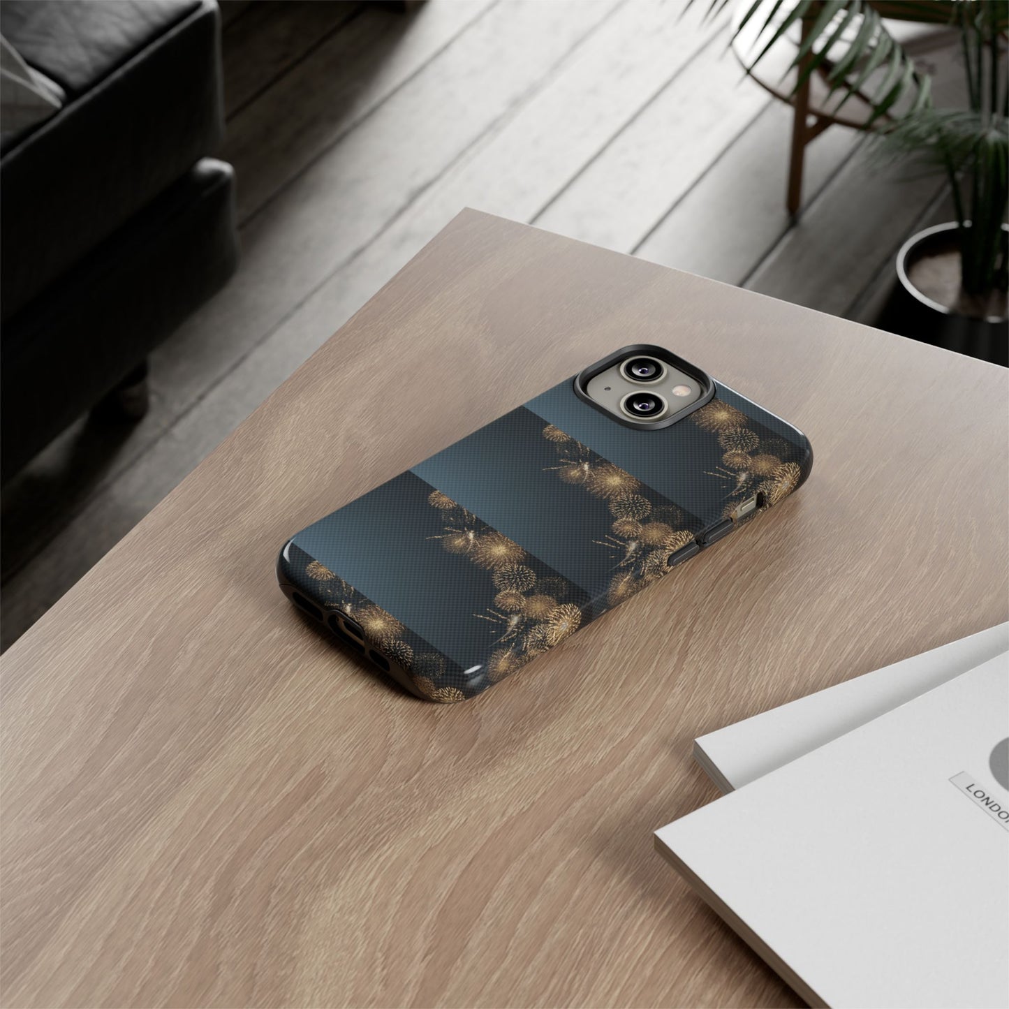 Elegant Fireworks Phone Case, Tough Phone Cover, Holiday Gift, Customizable Case, Premium Protection, Unique Design