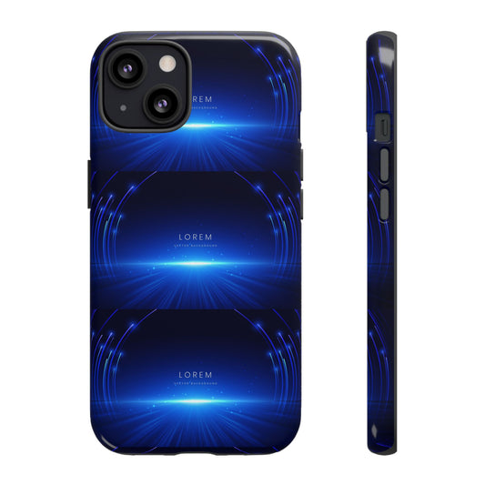 Tough Cases: Blue Lightwave Phone Case, Stylish Mobile Cover, Durable Protective Case, Gift for Tech Lovers, Trendy Gadget Accessory