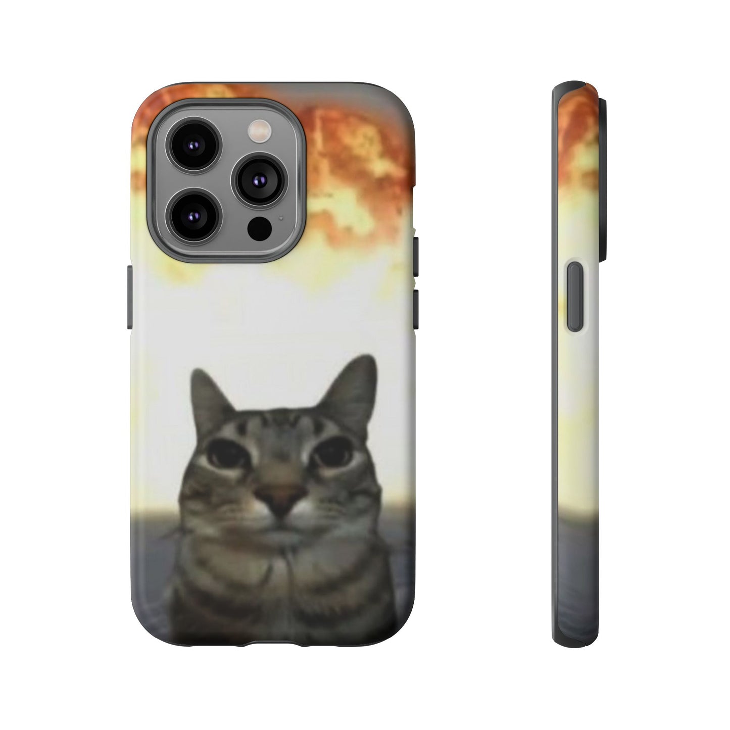 Cat-Themed Phone Case with Explosive Background, Tough Cases for Pet Lovers, Unique Gift for Cat Owners, Funny Animal Accessories, [...]