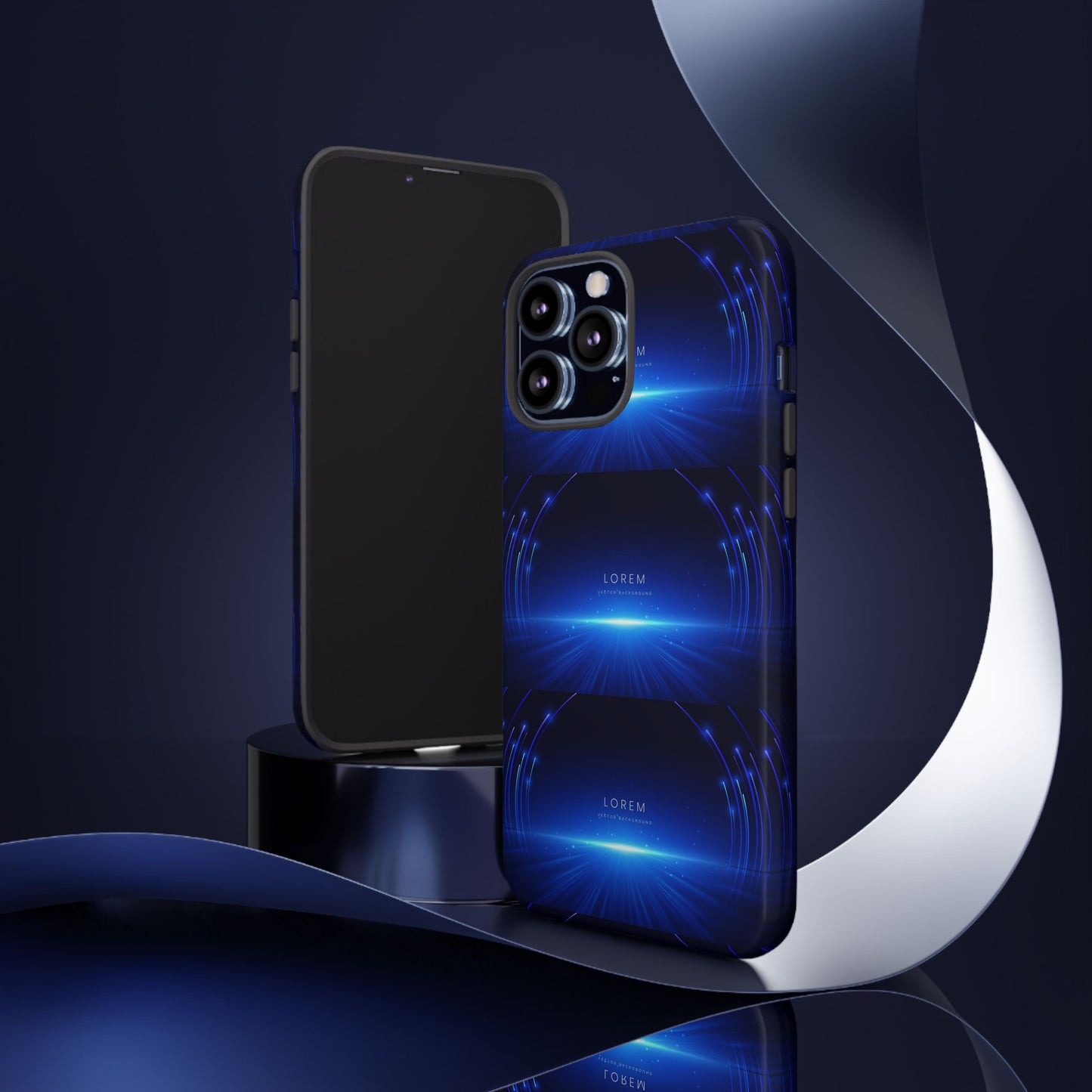 Tough Cases: Blue Lightwave Phone Case, Stylish Mobile Cover, Durable Protective Case, Gift for Tech Lovers, Trendy Gadget Accessory