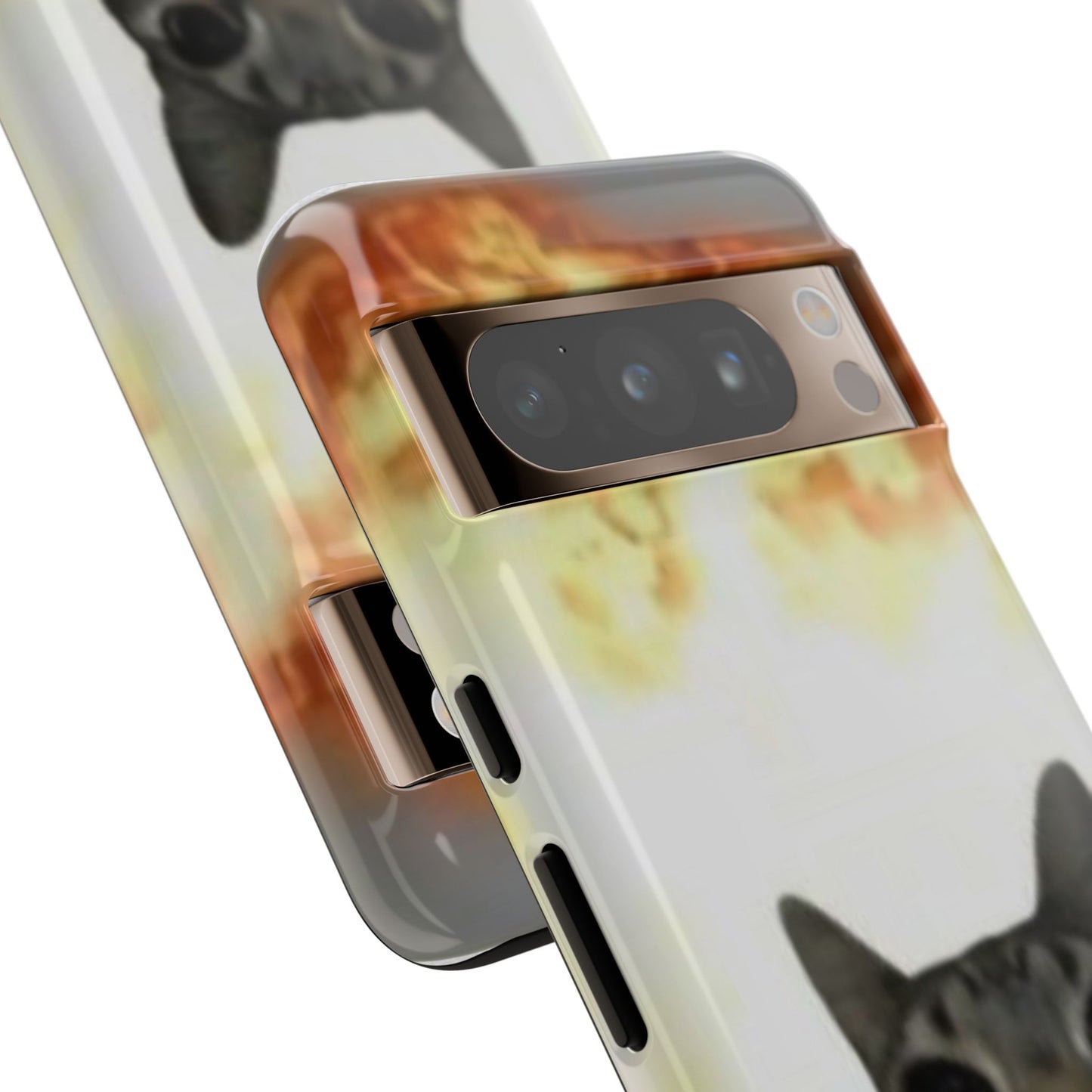 Cat-Themed Phone Case with Explosive Background, Tough Cases for Pet Lovers, Unique Gift for Cat Owners, Funny Animal Accessories, [...]