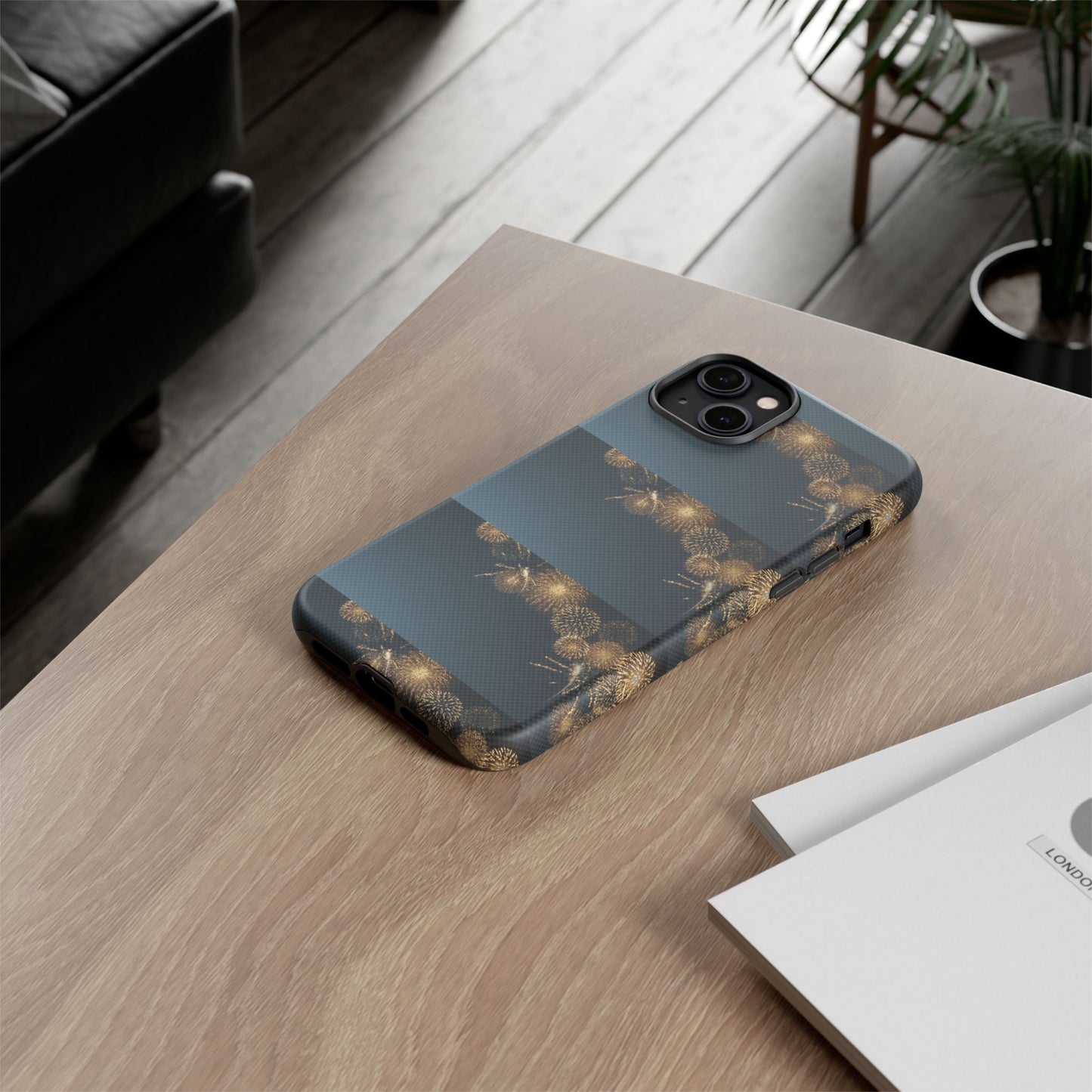 Elegant Fireworks Phone Case, Tough Phone Cover, Holiday Gift, Customizable Case, Premium Protection, Unique Design