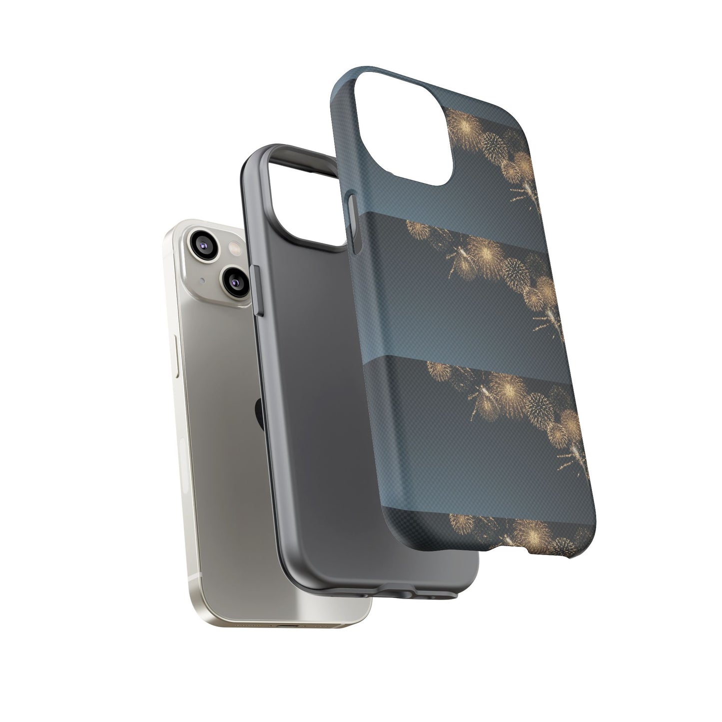 Elegant Fireworks Phone Case, Tough Phone Cover, Holiday Gift, Customizable Case, Premium Protection, Unique Design