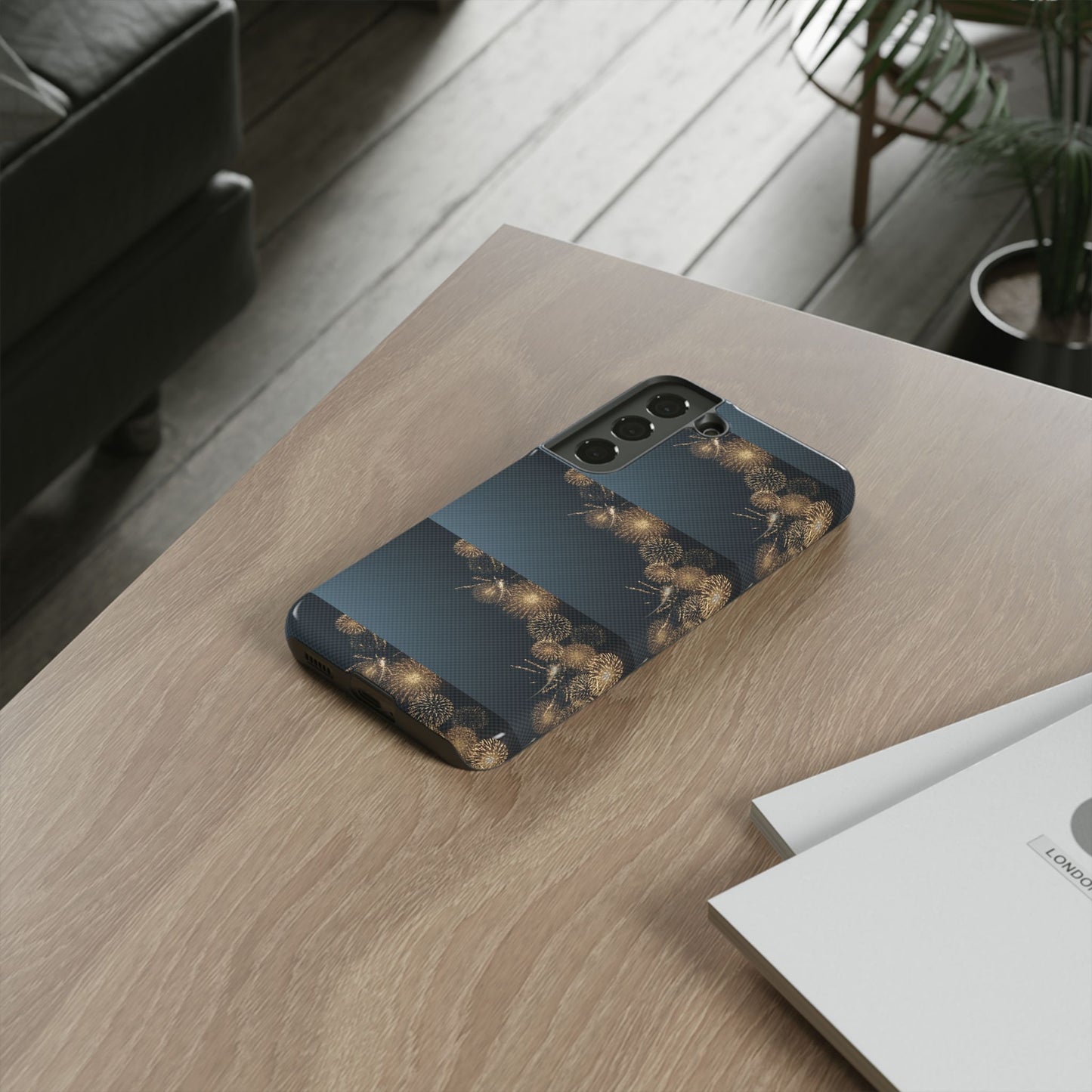 Elegant Fireworks Phone Case, Tough Phone Cover, Holiday Gift, Customizable Case, Premium Protection, Unique Design