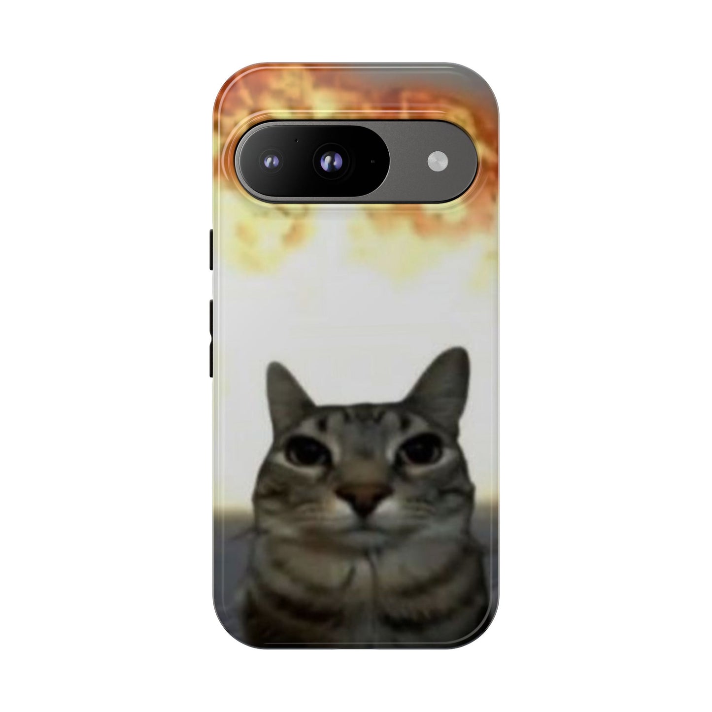 Cat-Themed Phone Case with Explosive Background, Tough Cases for Pet Lovers, Unique Gift for Cat Owners, Funny Animal Accessories, [...]