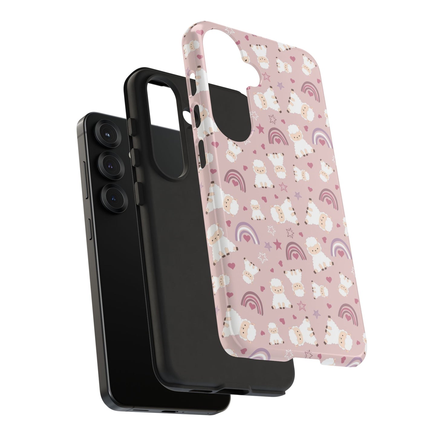 Cute Pastel Phone Case with Teddy Bears and Rainbows, Durable Phone Cover, Trendy Mobile Accessory, Gifts for Her, Birthday Must-Have