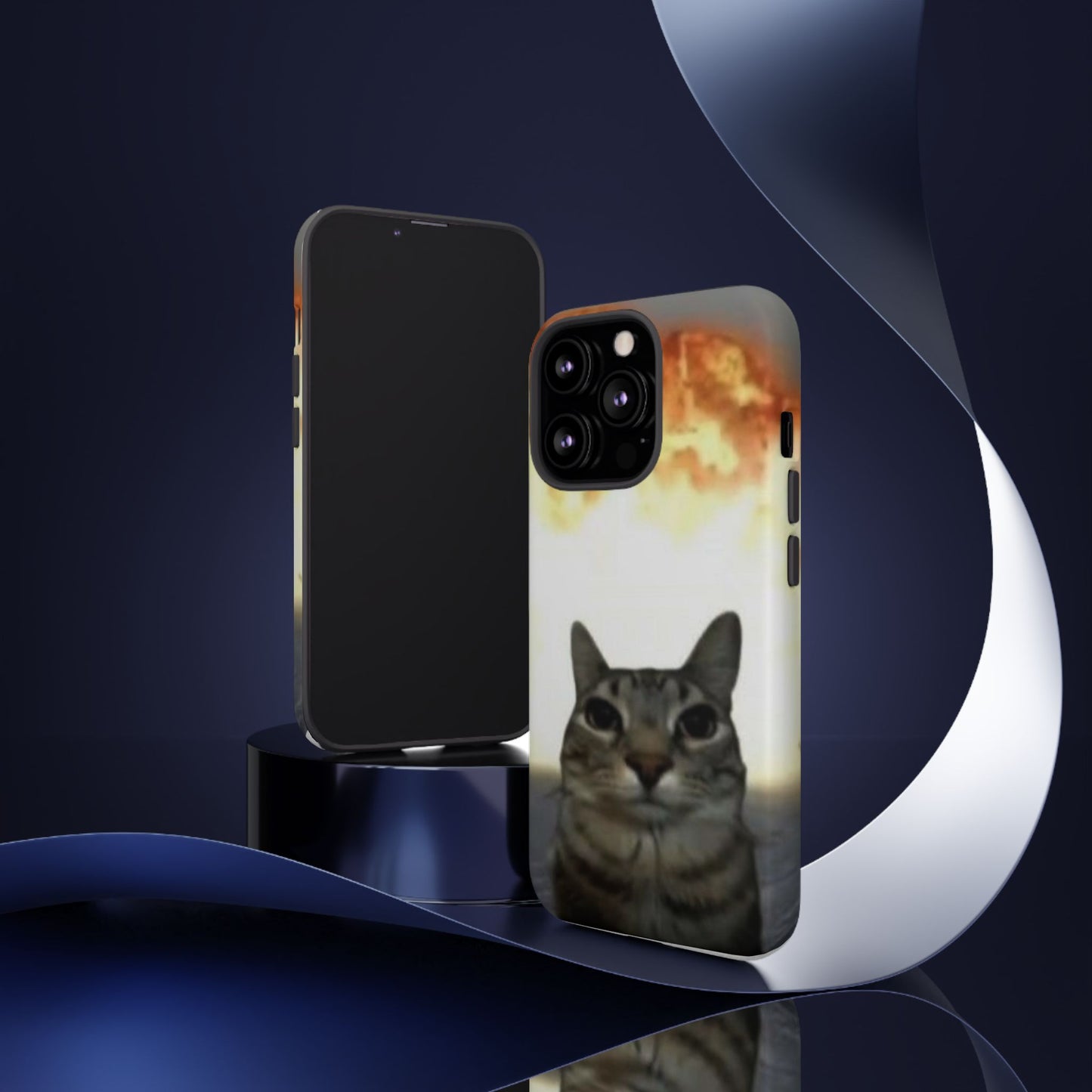 Cat-Themed Phone Case with Explosive Background, Tough Cases for Pet Lovers, Unique Gift for Cat Owners, Funny Animal Accessories, [...]