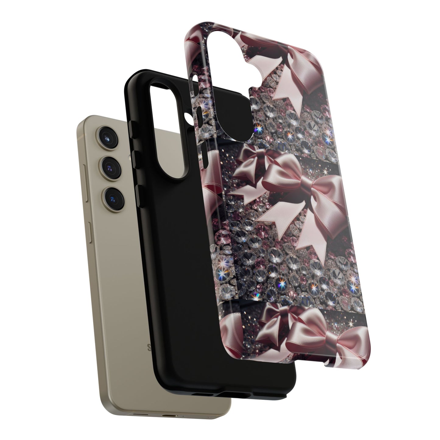Sparkling Glam Phone Case, Tough Cases, Gift for Her, Stylish Cell Phone Accessories, Blinged Out Designs, Holiday Gifts