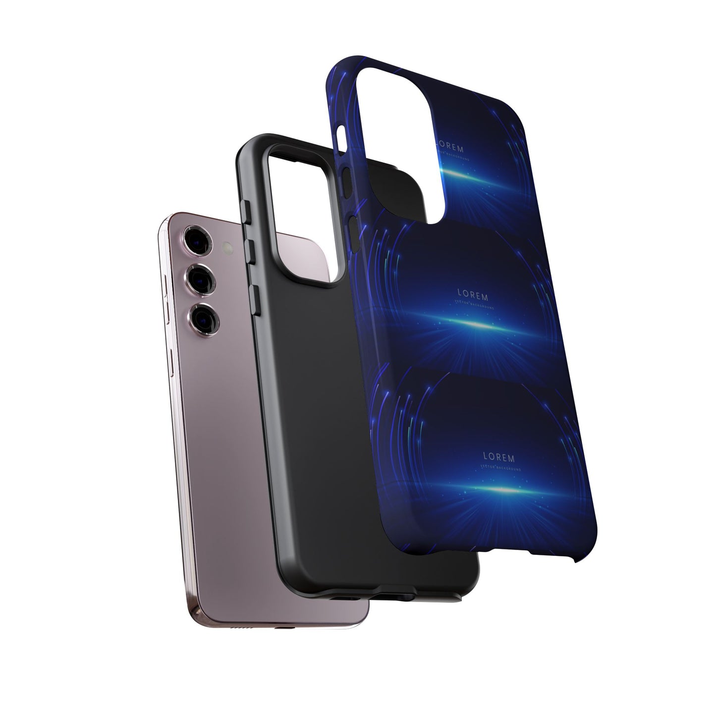 Tough Cases: Blue Lightwave Phone Case, Stylish Mobile Cover, Durable Protective Case, Gift for Tech Lovers, Trendy Gadget Accessory