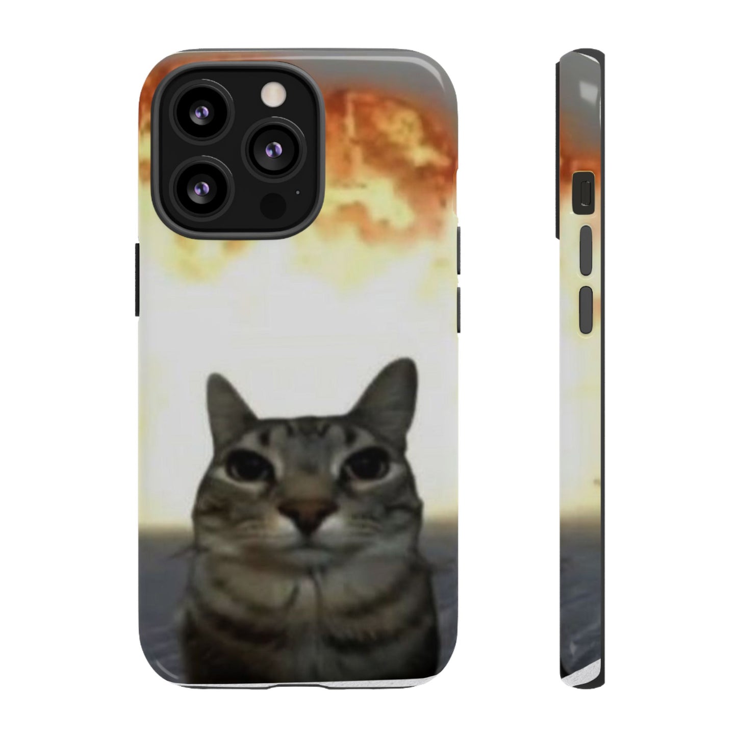 Cat-Themed Phone Case with Explosive Background, Tough Cases for Pet Lovers, Unique Gift for Cat Owners, Funny Animal Accessories, [...]