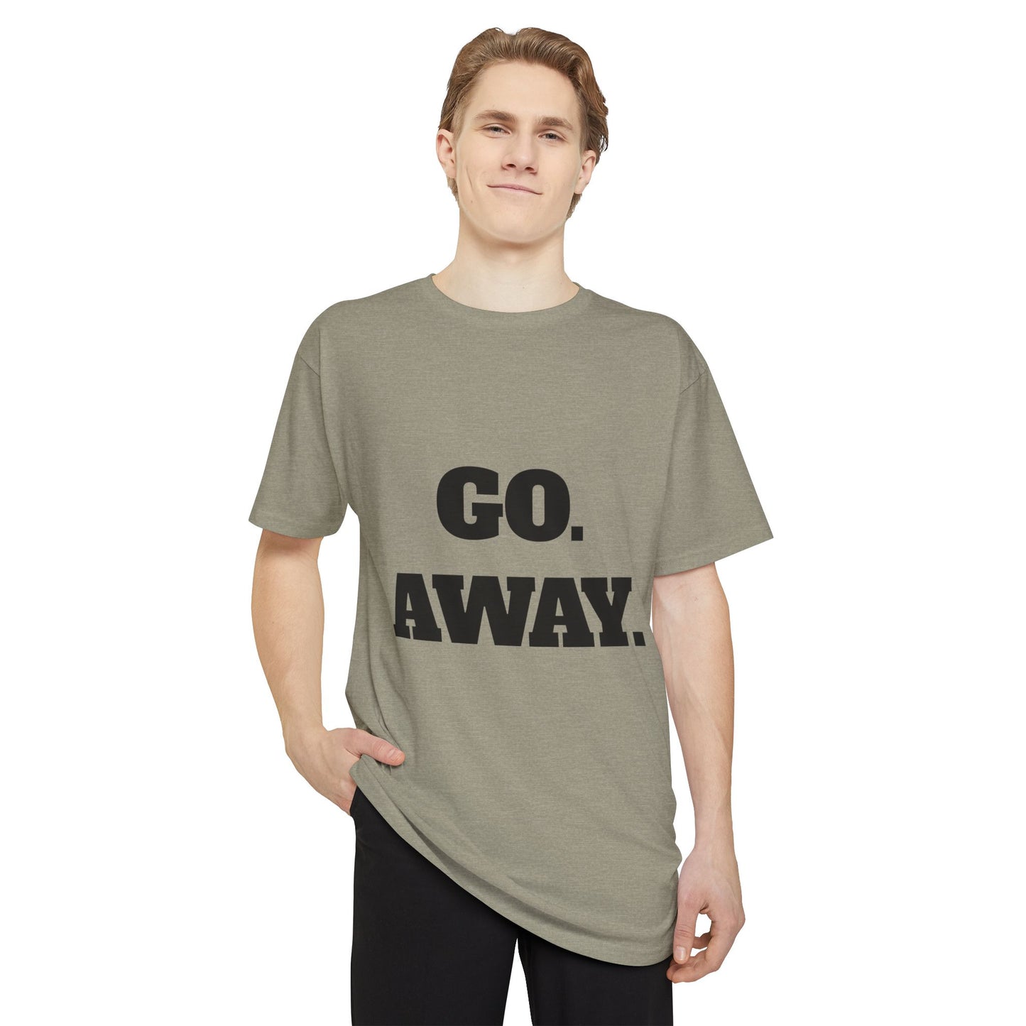 Unisex Long Body Urban Tee - Rebellious Graphic T-Shirt for Introverts, Go Away Shirt, Mood Tee, Casual Wear, Fun Gift