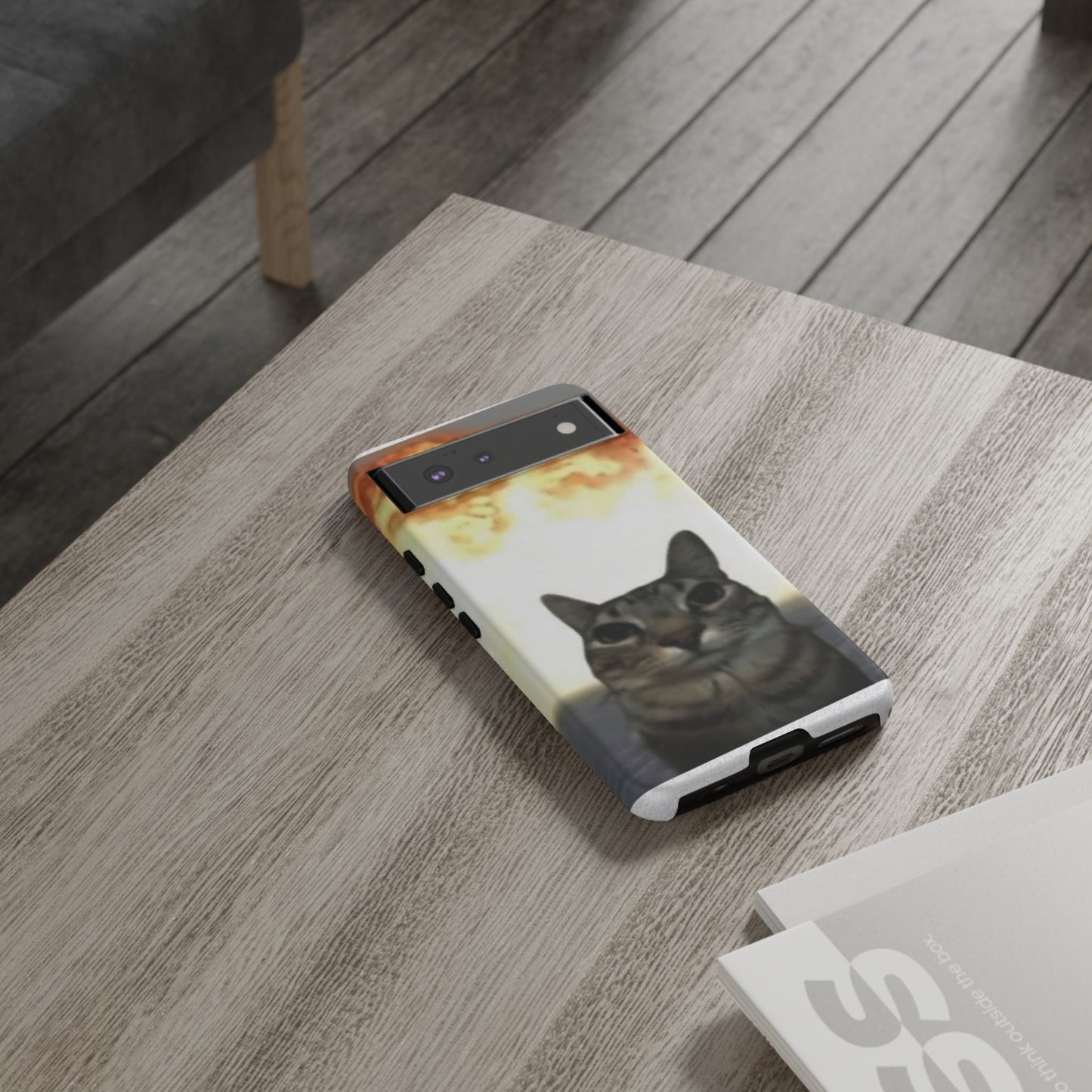 Cat-Themed Phone Case with Explosive Background, Tough Cases for Pet Lovers, Unique Gift for Cat Owners, Funny Animal Accessories, [...]