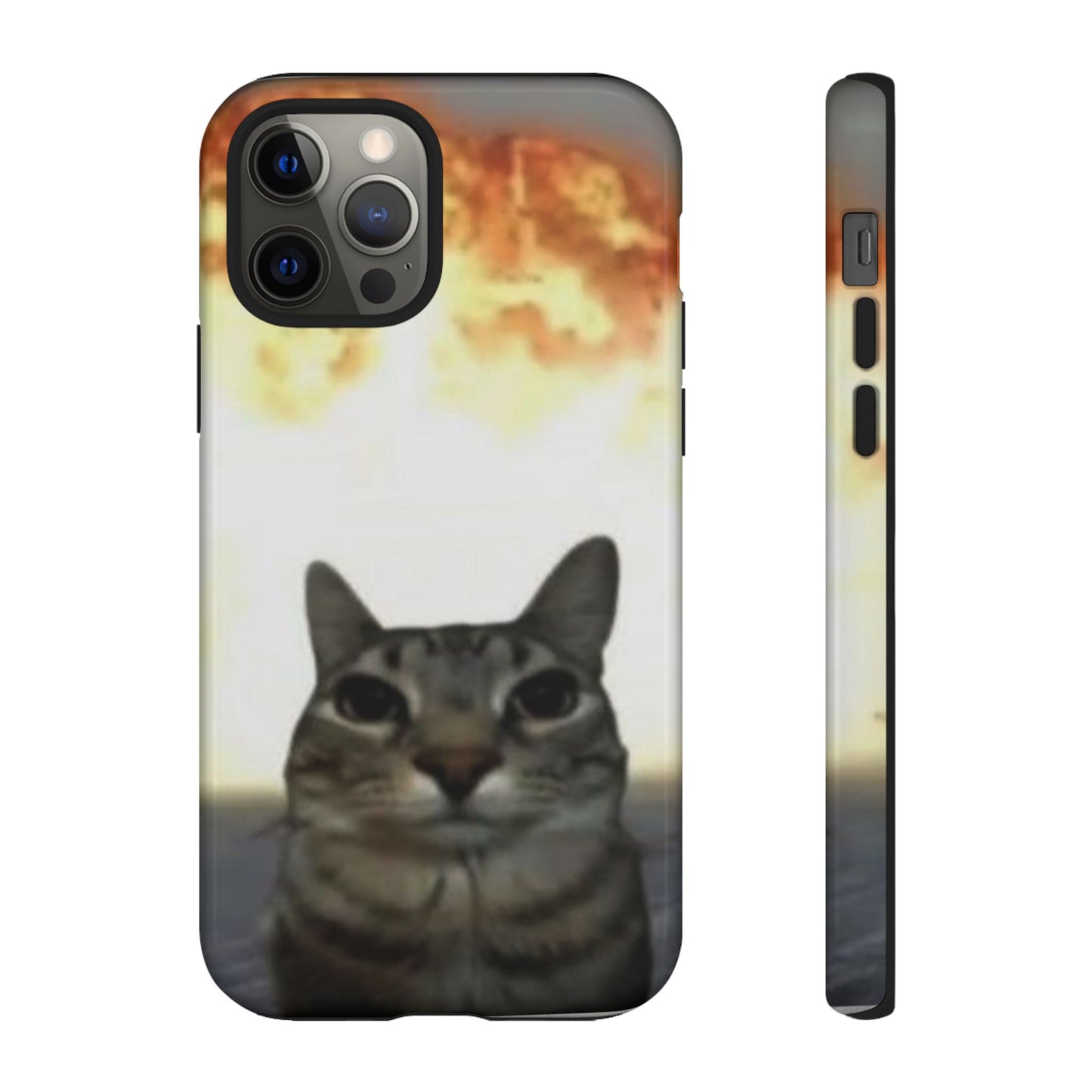 Cat-Themed Phone Case with Explosive Background, Tough Cases for Pet Lovers, Unique Gift for Cat Owners, Funny Animal Accessories, [...]