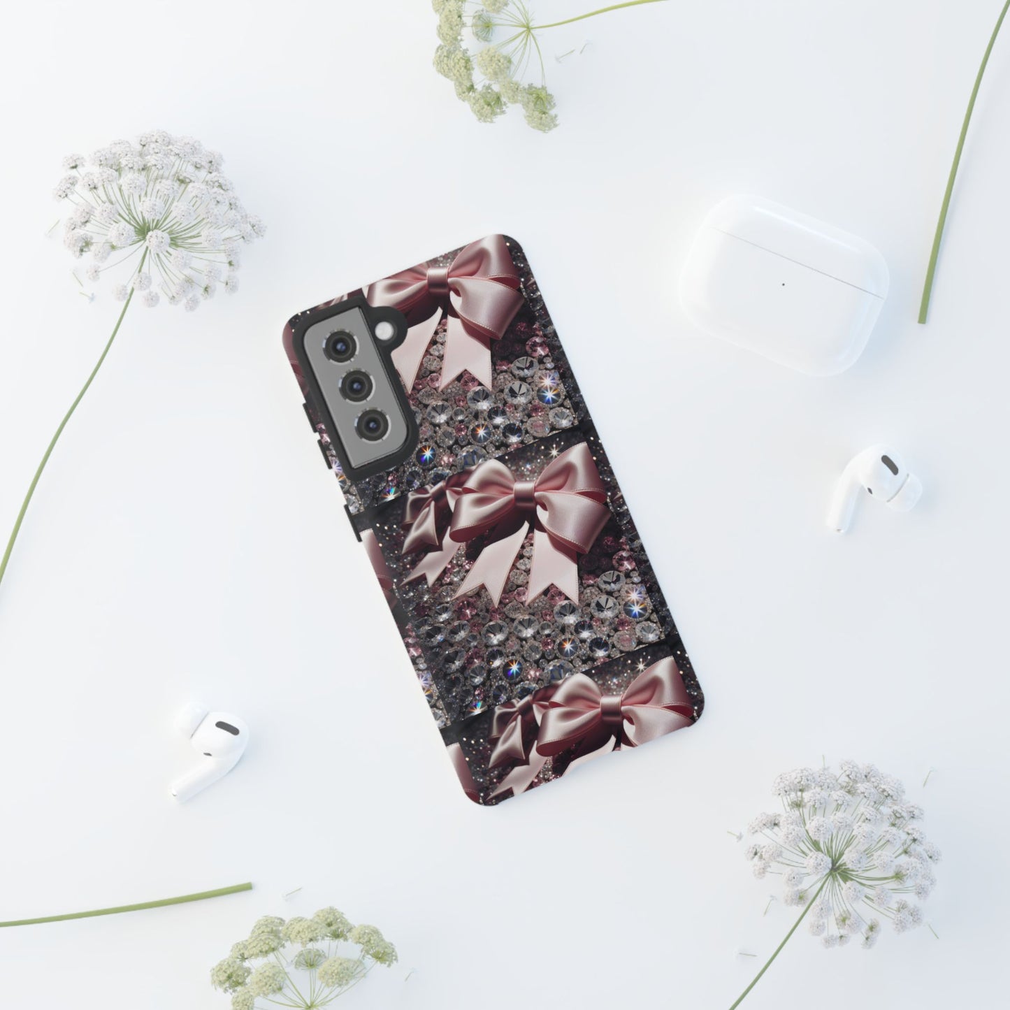 Sparkling Glam Phone Case, Tough Cases, Gift for Her, Stylish Cell Phone Accessories, Blinged Out Designs, Holiday Gifts