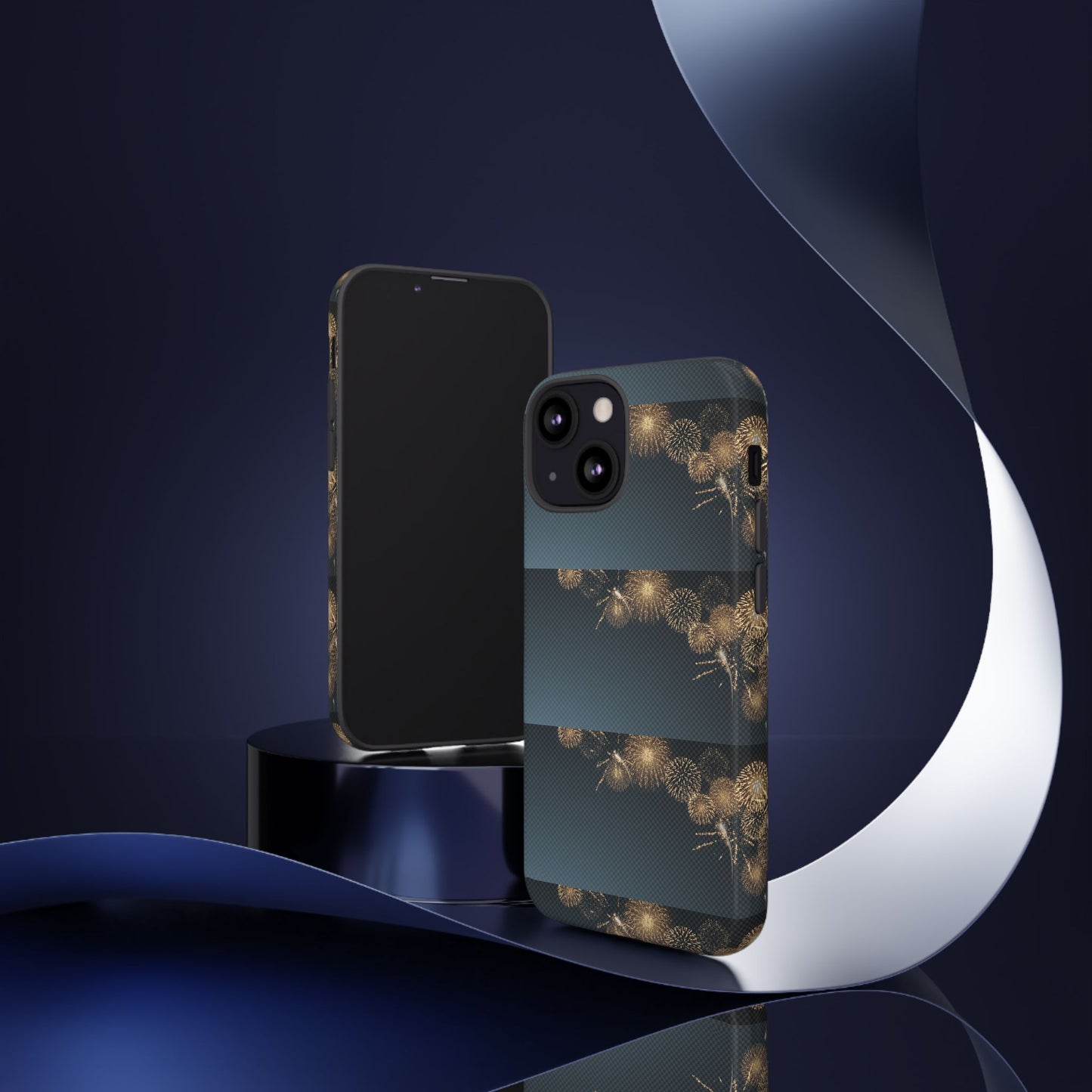 Elegant Fireworks Phone Case, Tough Phone Cover, Holiday Gift, Customizable Case, Premium Protection, Unique Design