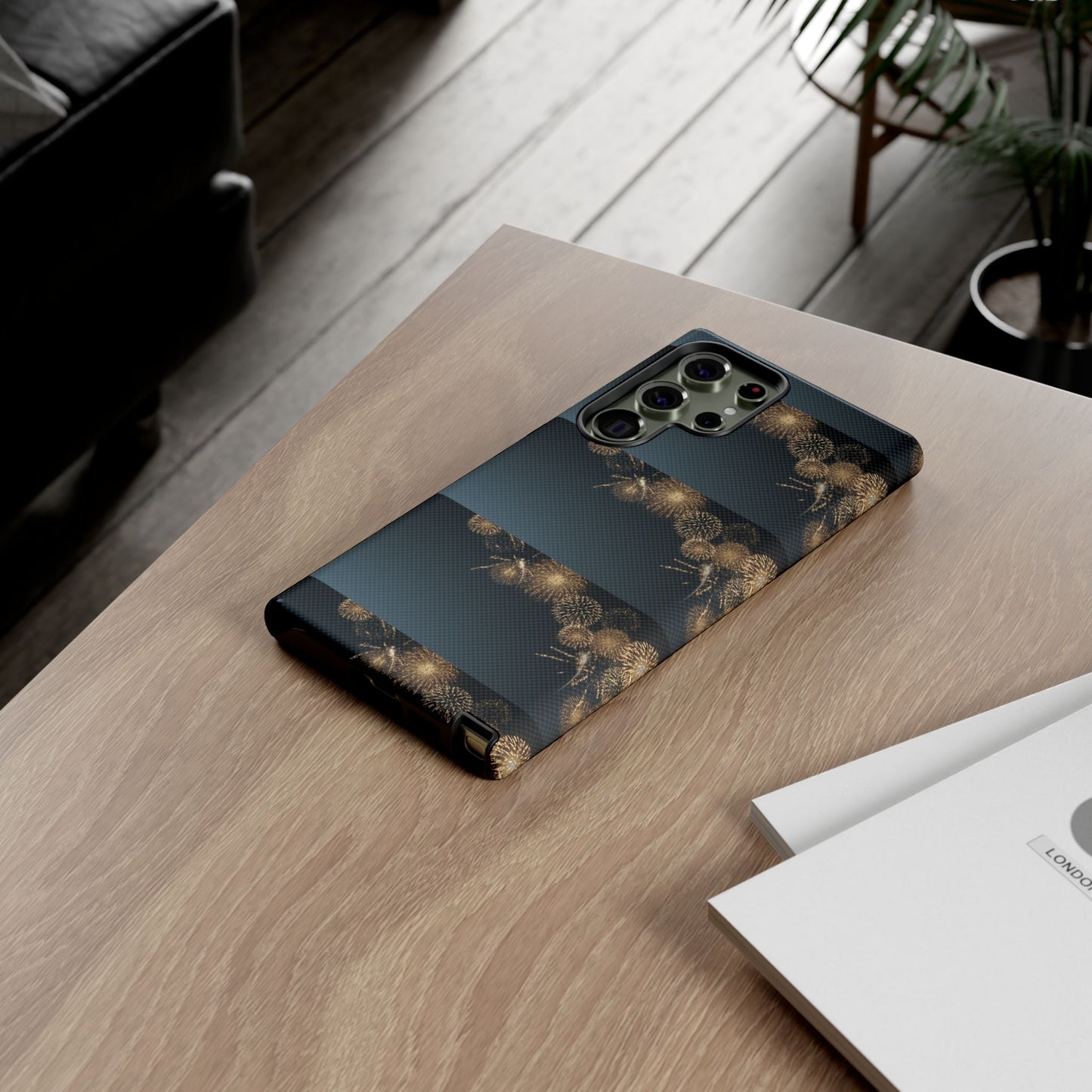 Elegant Fireworks Phone Case, Tough Phone Cover, Holiday Gift, Customizable Case, Premium Protection, Unique Design