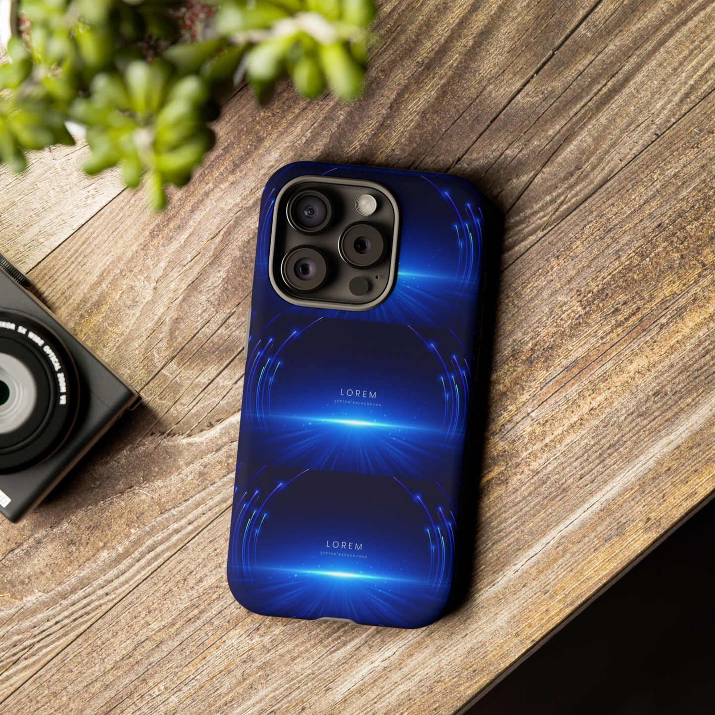 Tough Cases: Blue Lightwave Phone Case, Stylish Mobile Cover, Durable Protective Case, Gift for Tech Lovers, Trendy Gadget Accessory