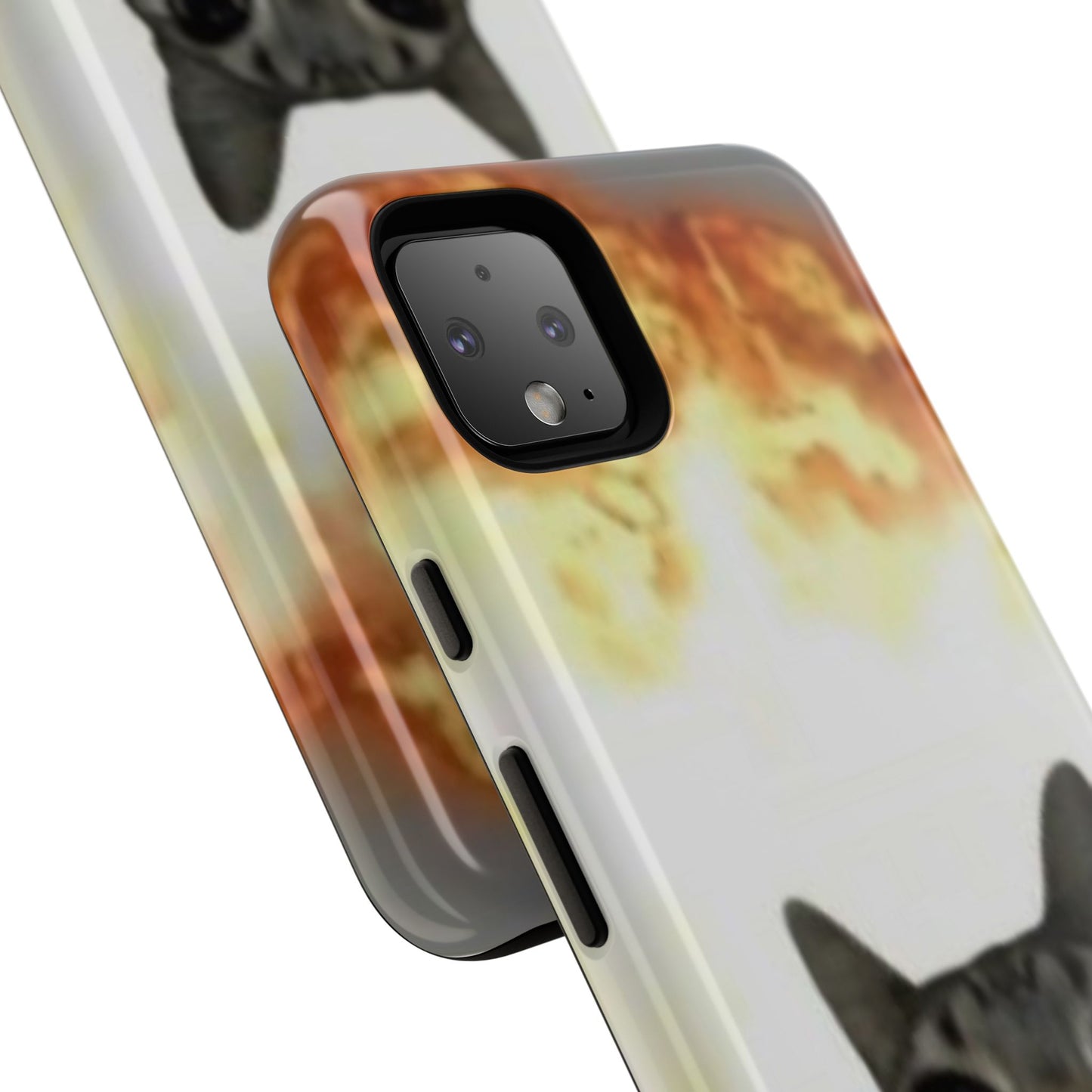 Cat-Themed Phone Case with Explosive Background, Tough Cases for Pet Lovers, Unique Gift for Cat Owners, Funny Animal Accessories, [...]