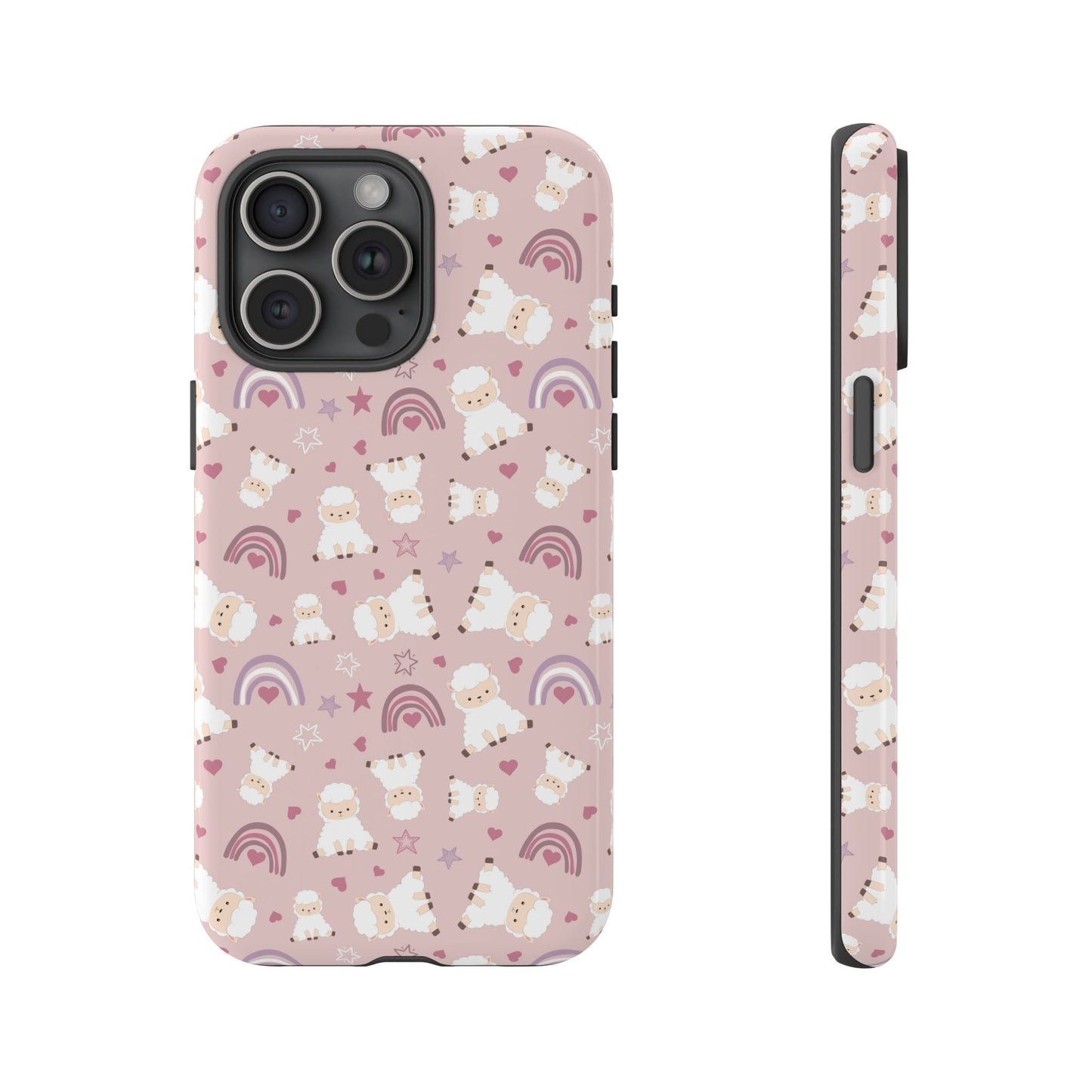 Cute Pastel Phone Case with Teddy Bears and Rainbows, Durable Phone Cover, Trendy Mobile Accessory, Gifts for Her, Birthday Must-Have
