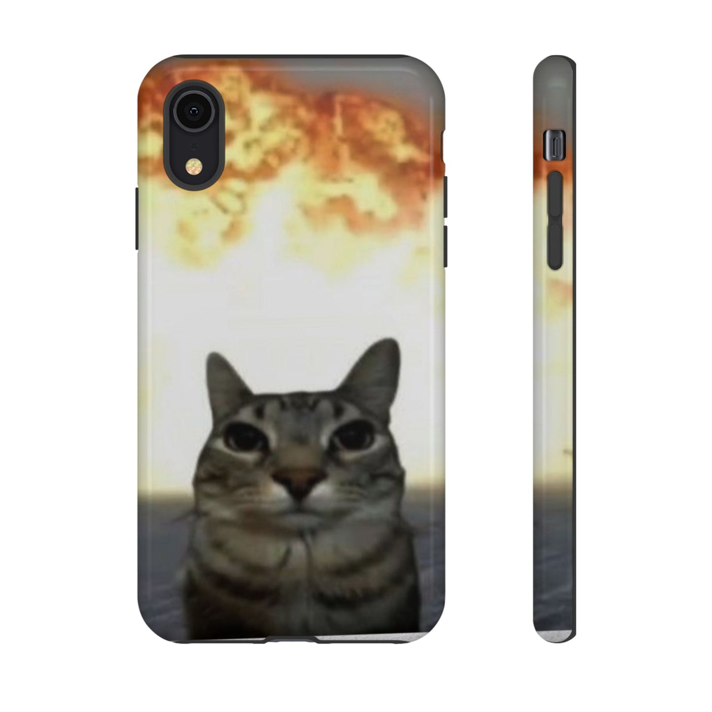Cat-Themed Phone Case with Explosive Background, Tough Cases for Pet Lovers, Unique Gift for Cat Owners, Funny Animal Accessories, [...]